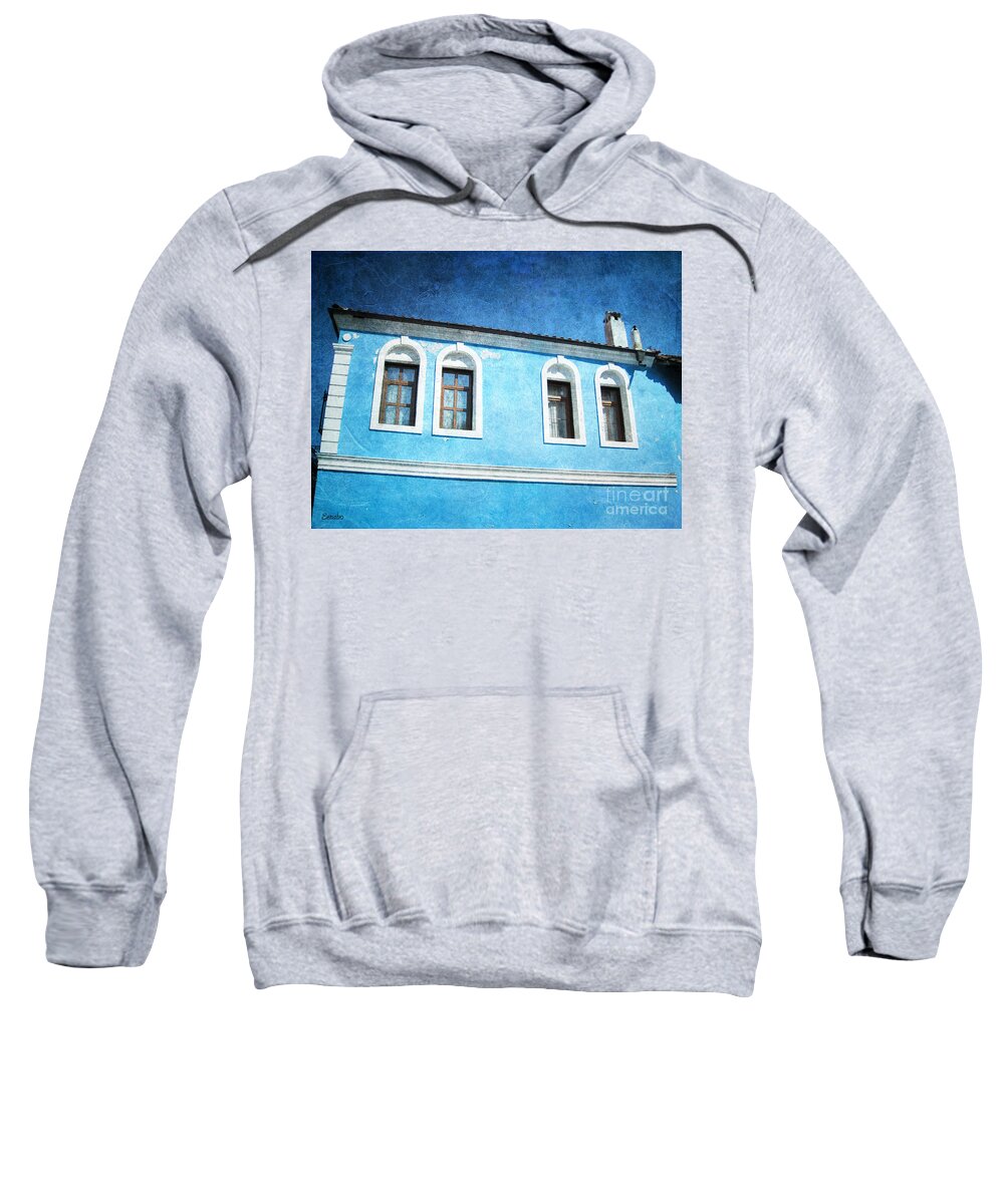 Blue Sweatshirt featuring the photograph A Story in Blue by Eena Bo