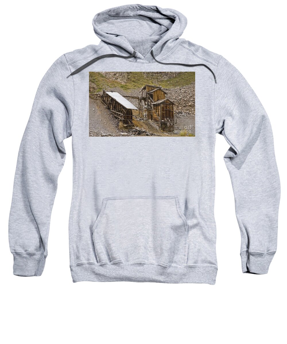 Western Buildings Sweatshirt featuring the photograph Abandoned Mine by Tim Mulina