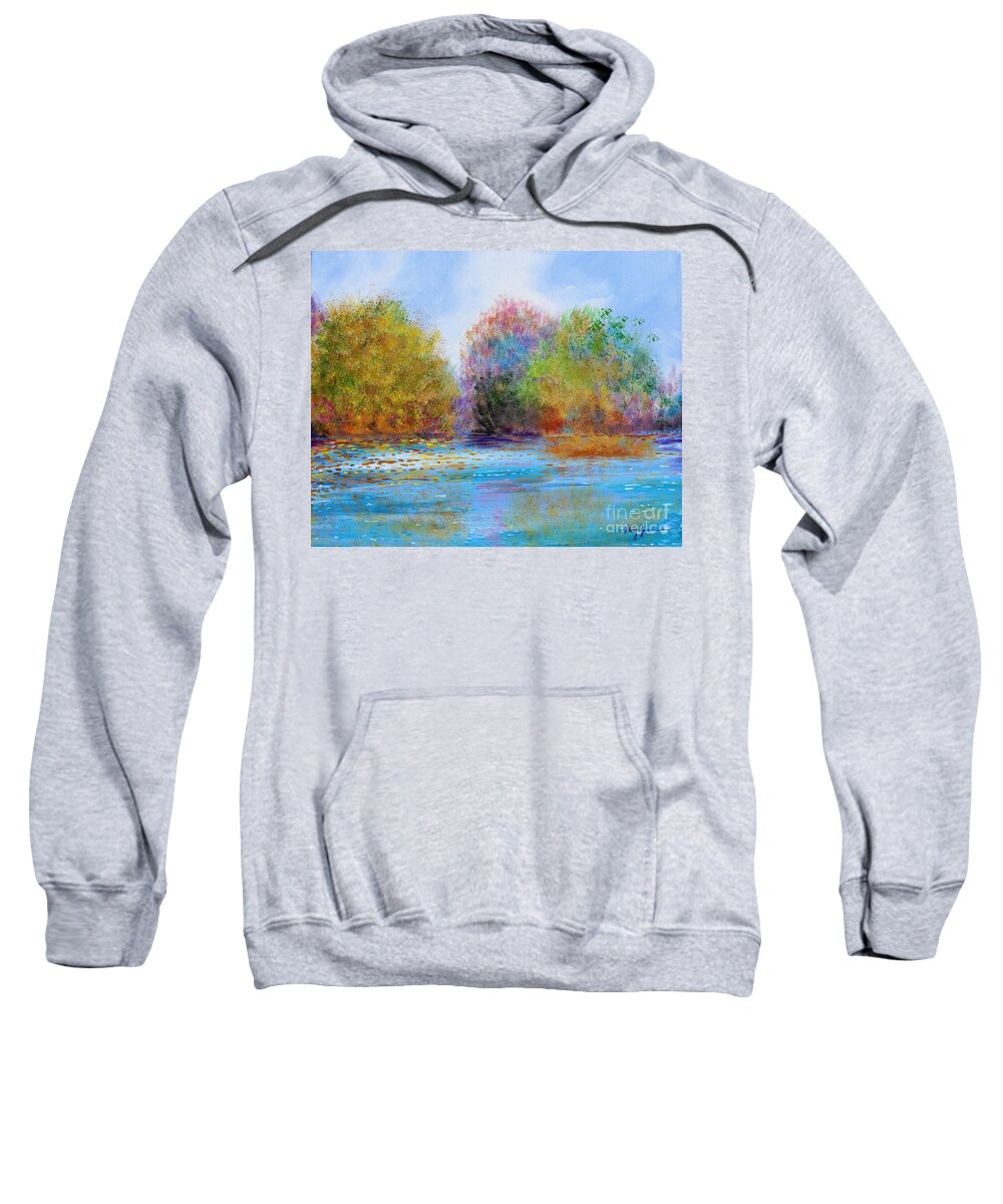 Impressionism Sweatshirt featuring the painting An Impressionist's Symphony by Stacey Zimmerman