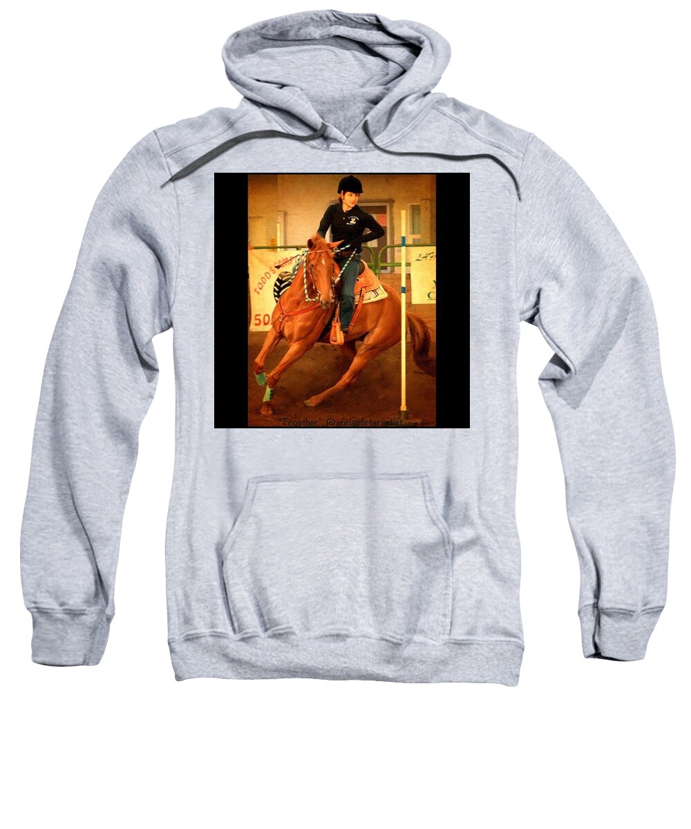 Athletic Sweatshirt featuring the photograph Andy And Chrissy Turning #together by Anna Porter