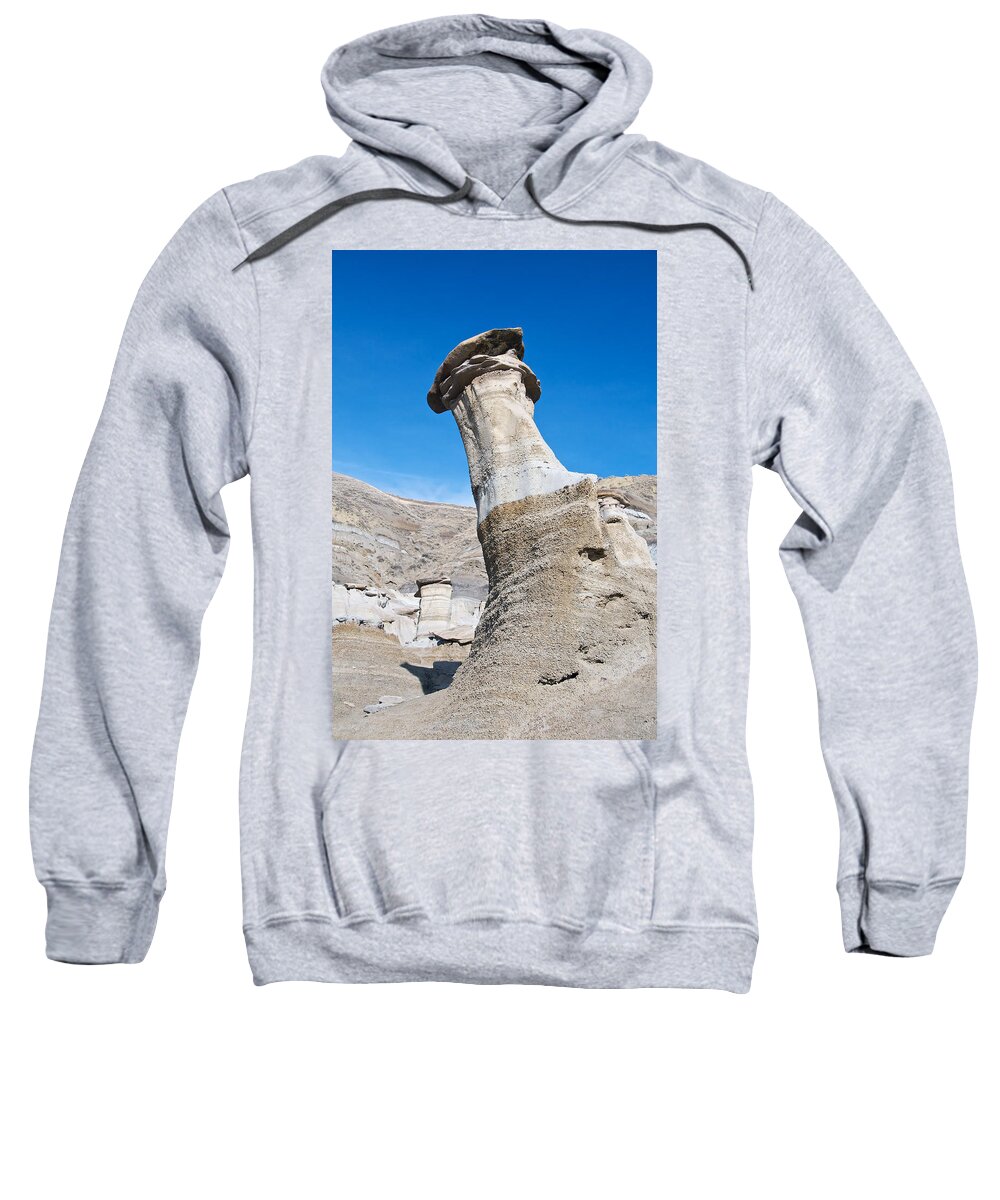 Hoodoos Sweatshirt featuring the photograph Angled Hoodoo Alberta by David Kleinsasser