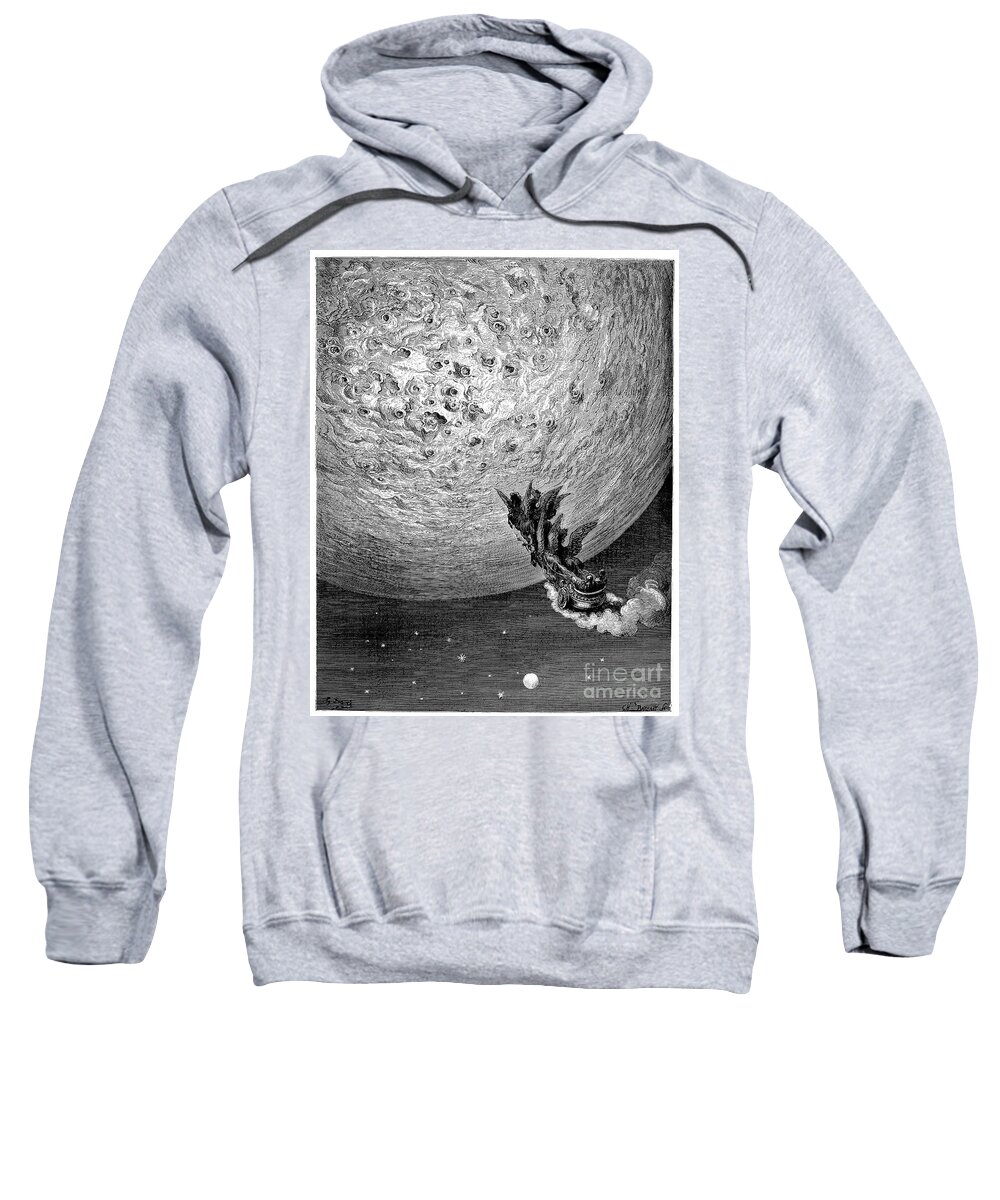 16th Century Sweatshirt featuring the drawing Orlando Furioso #1 by Gustave Dore