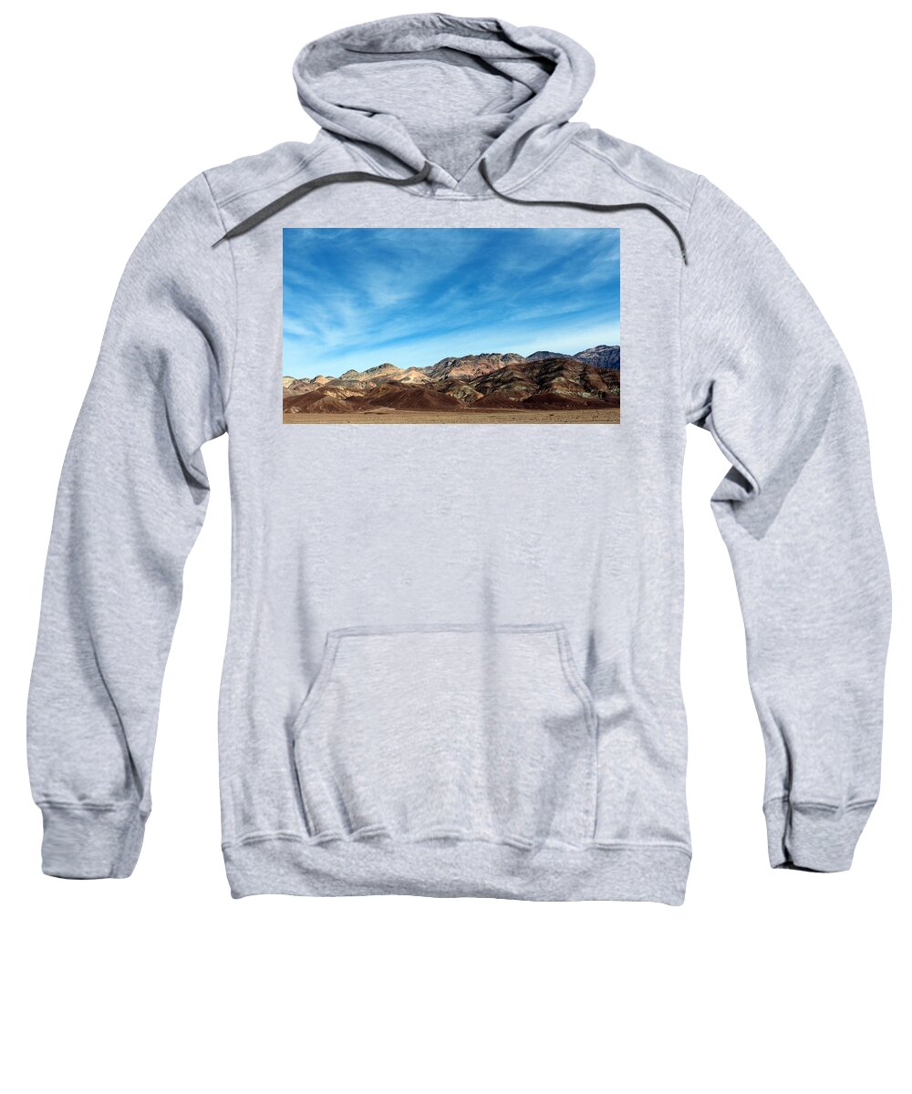 Mountains Sweatshirt featuring the photograph Artist Palette Death Valley by Jo Sheehan
