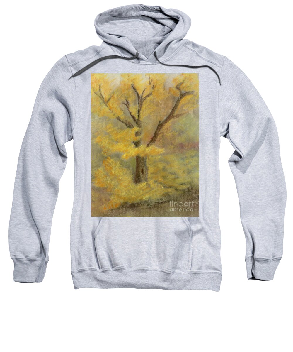 Autumn Sweatshirt featuring the pastel Autumn Gold by Jackie Irwin