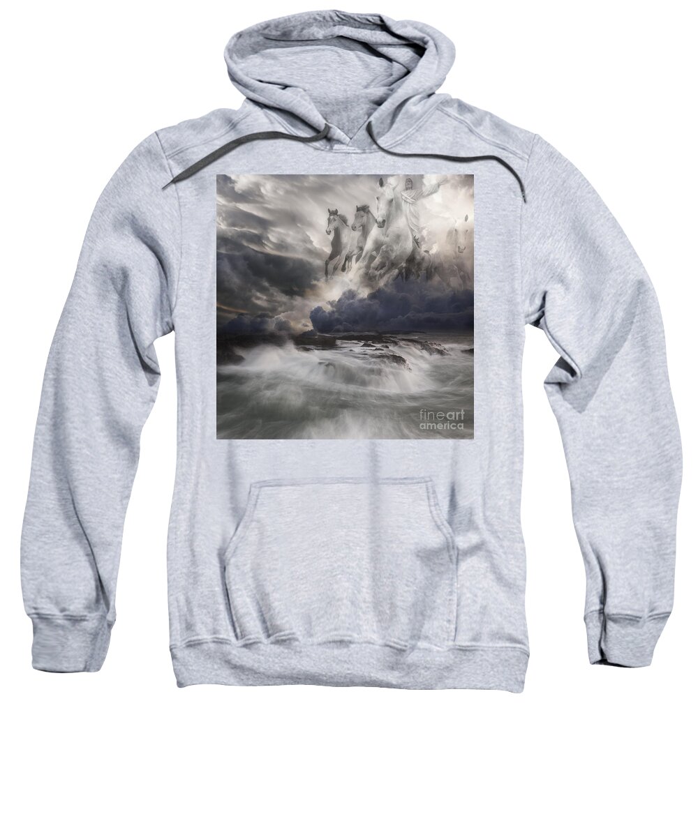 Christ's Second Coming Sweatshirt featuring the photograph Behold a White Horse II by Keith Kapple