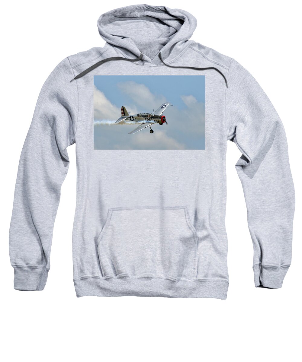 Wwii Sweatshirt featuring the photograph BT-13 Vultee Valiant by Alan Hutchins