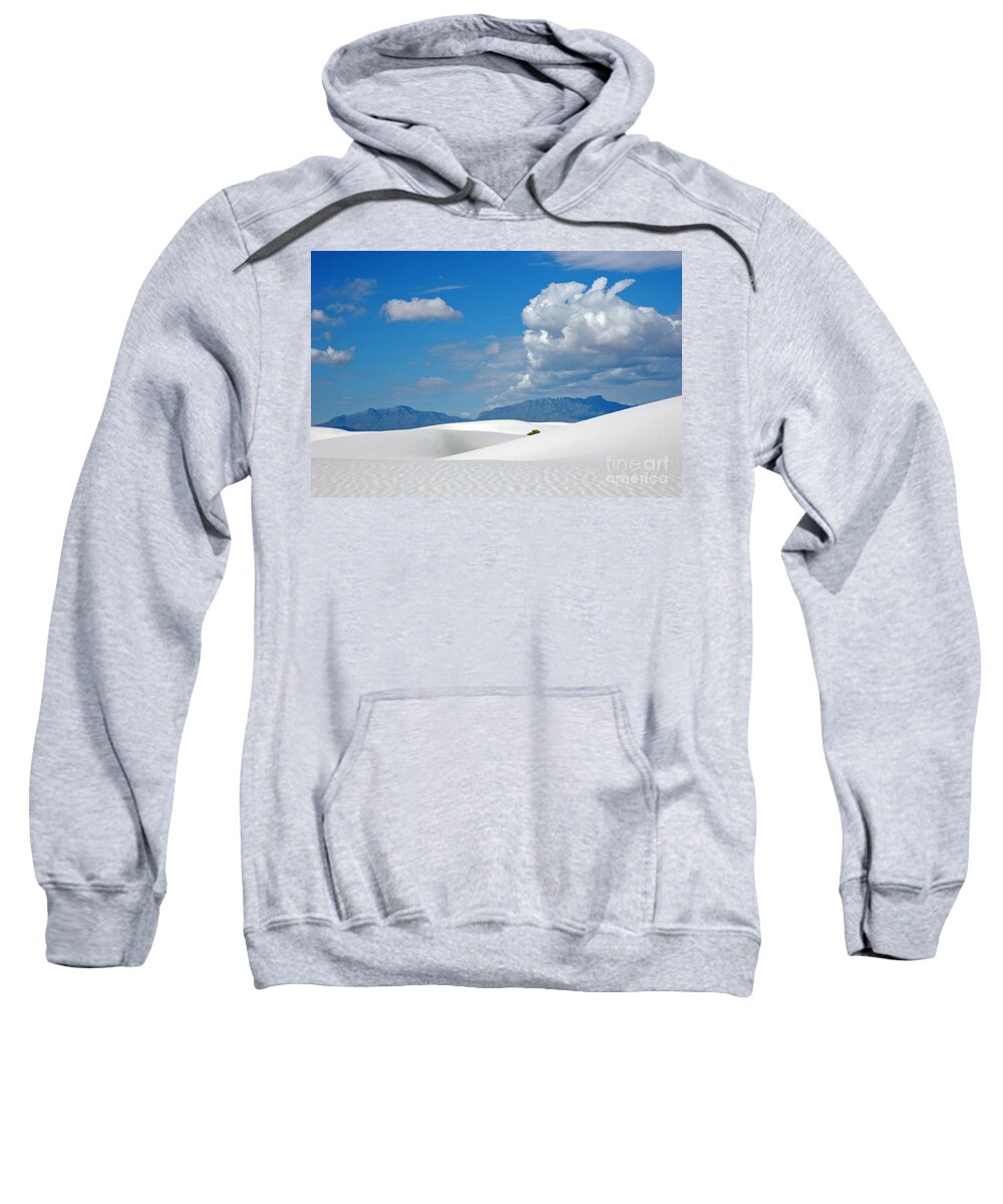 White Sands Sweatshirt featuring the photograph Clouds over the White Sands by Vivian Christopher