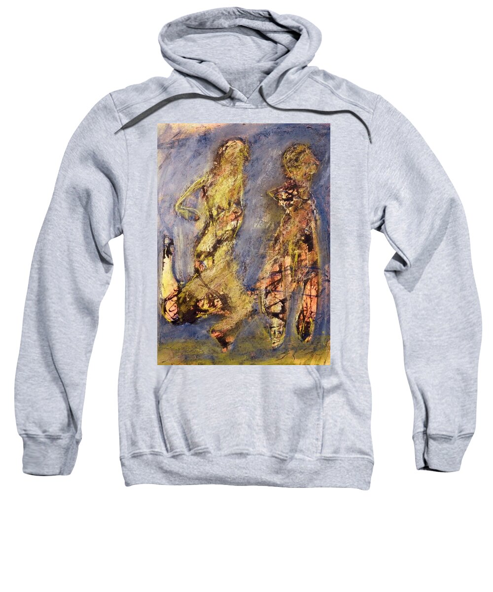 Landscape Sweatshirt featuring the pastel Dance by JC Armbruster