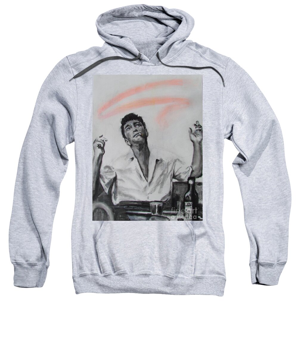 Dean Martin Sweatshirt featuring the drawing Dino - 1961 by Eric Dee