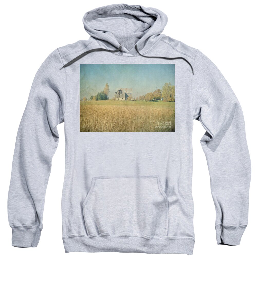 Vintage Inspired Sweatshirt featuring the photograph Farm House by Traci Cottingham