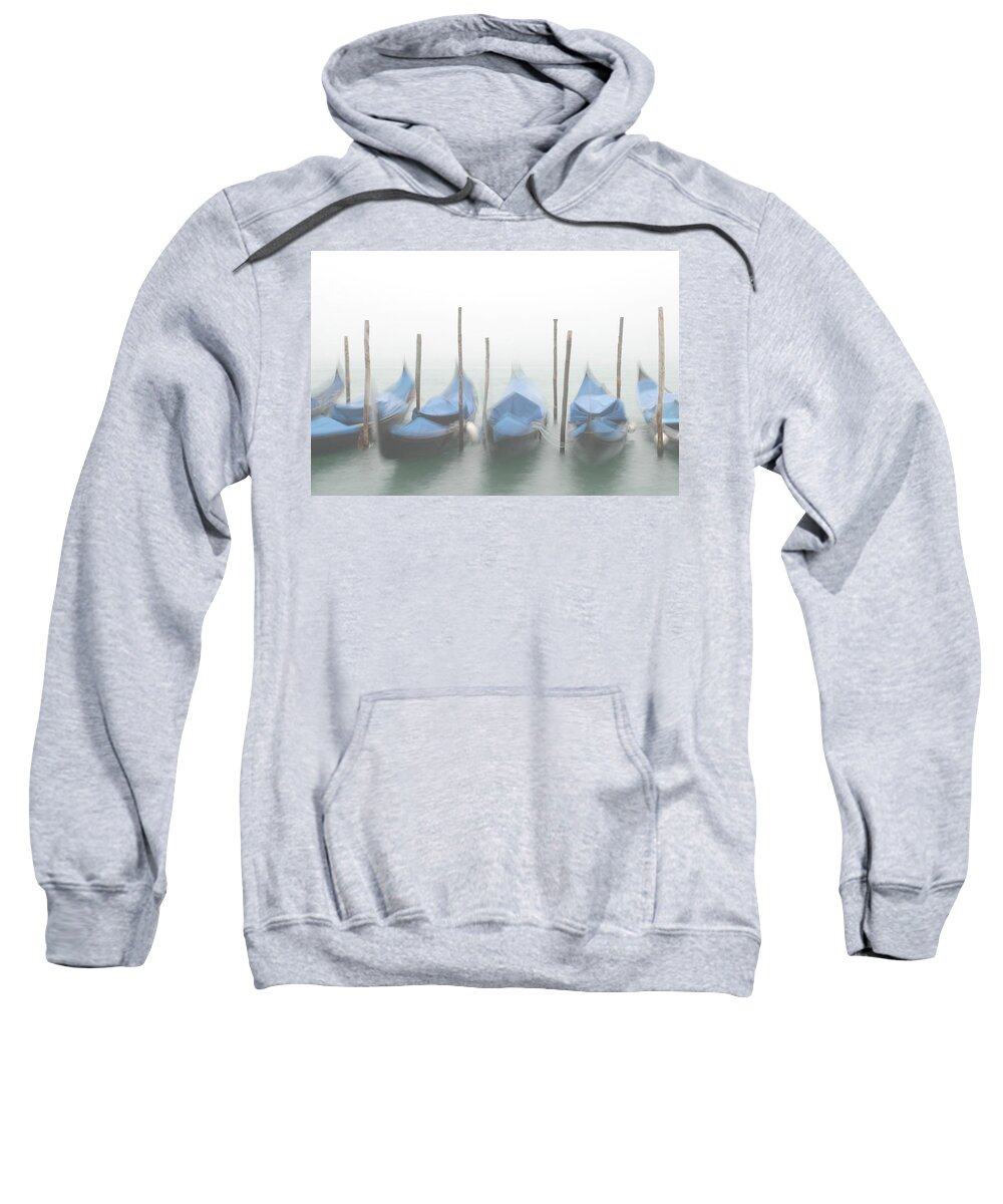 Venice Sweatshirt featuring the photograph Foggy Morning Grand Canal by Tom and Pat Cory
