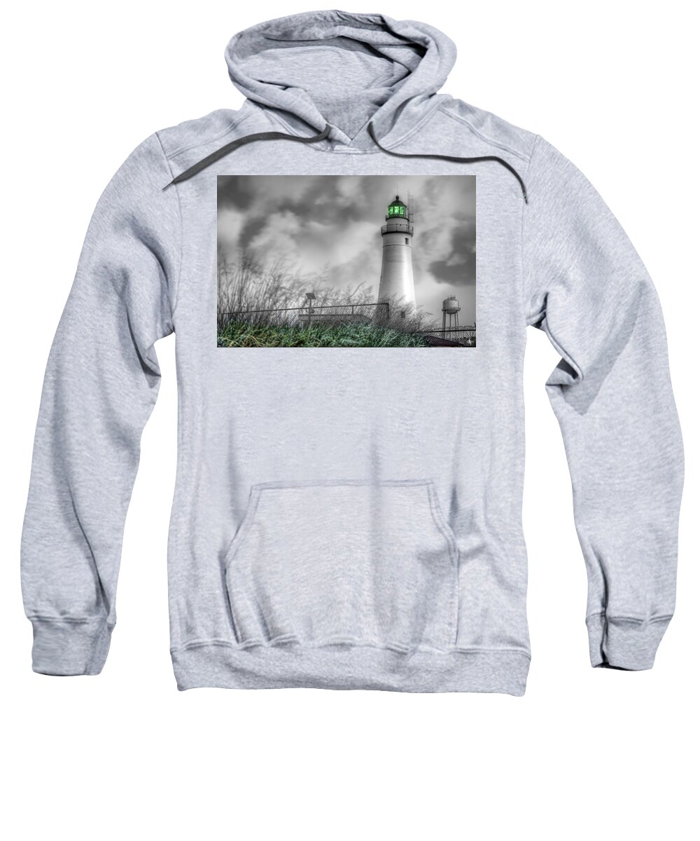 Fort Sweatshirt featuring the photograph Fort Gratiot Lighthouse by Nicholas Grunas