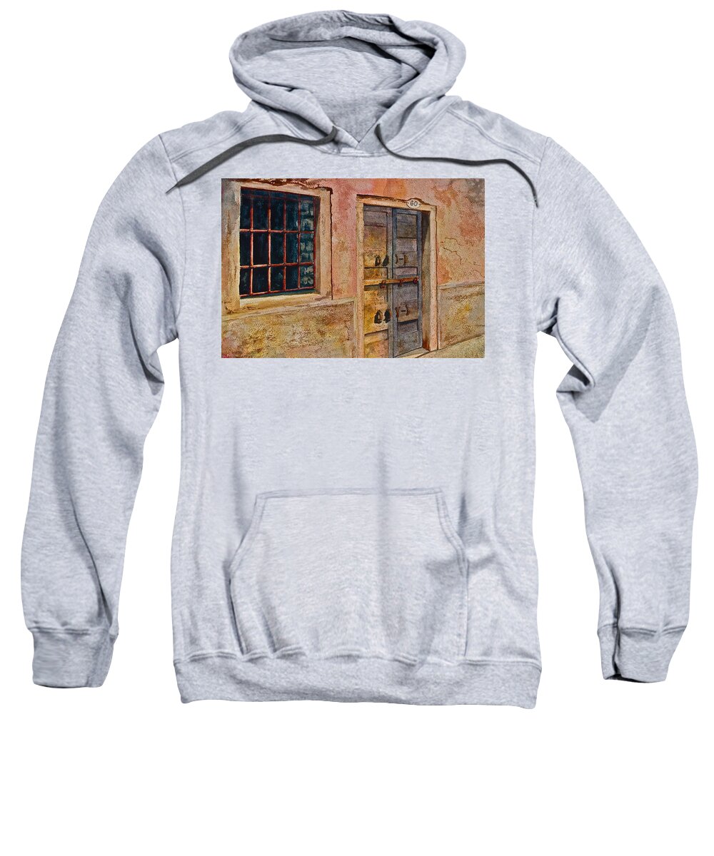 Jail Sweatshirt featuring the painting Fresh Air by Frank SantAgata