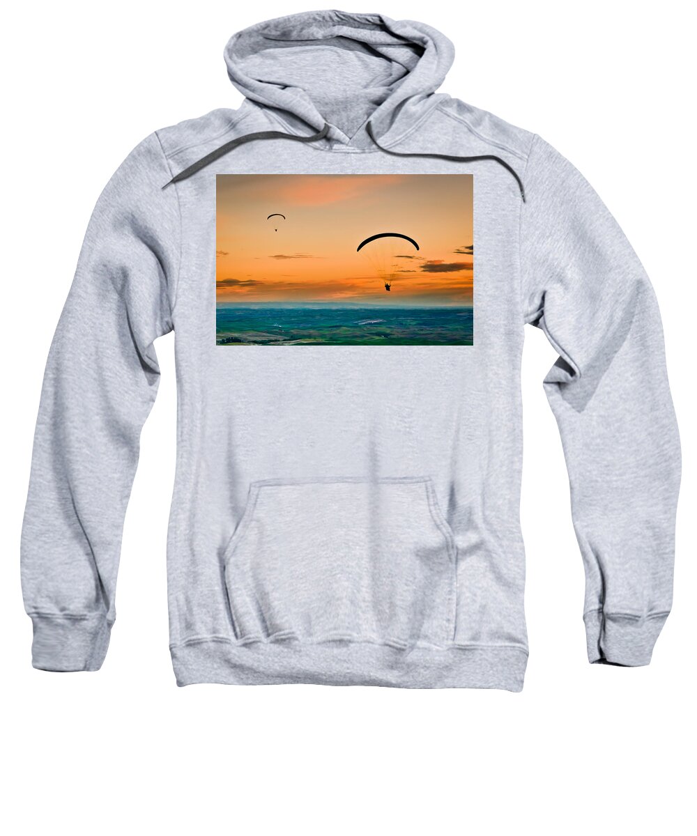 Palouse Sweatshirt featuring the photograph Gliders by Niels Nielsen
