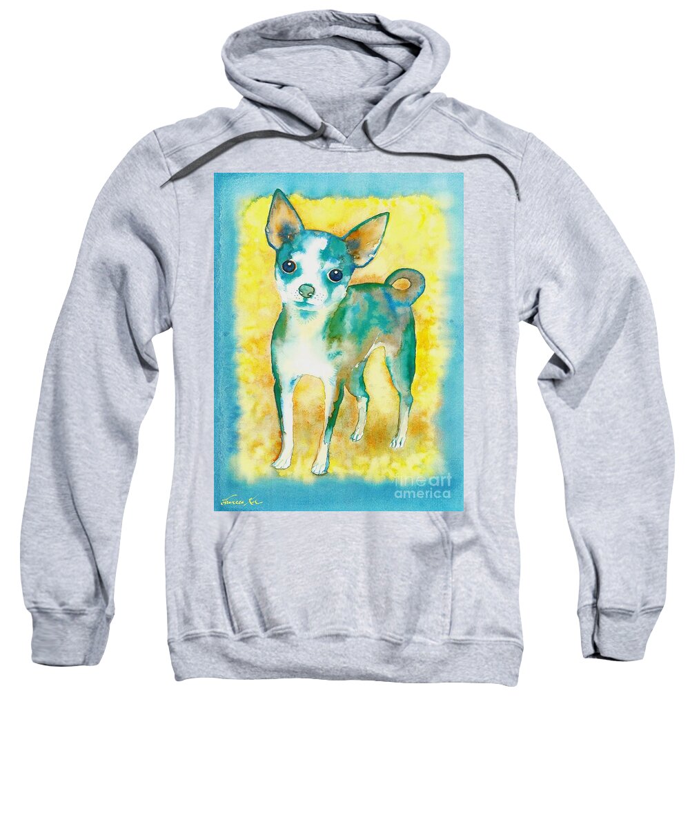 Animals Sweatshirt featuring the painting Ilio Chihuahua by Frances Ku