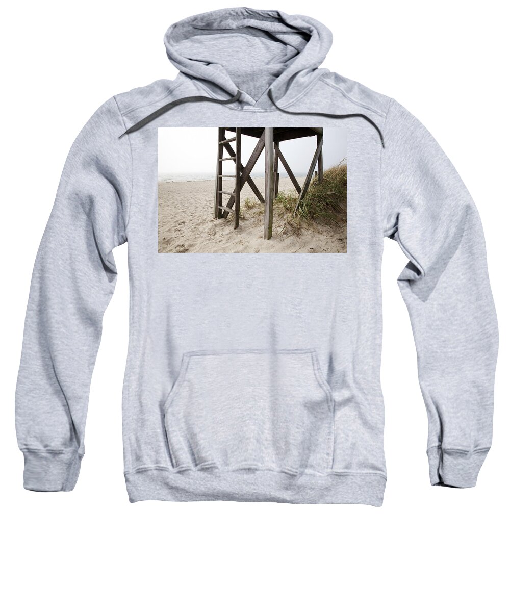 Abandoned Sweatshirt featuring the photograph Lifeguard Station by Jenna Szerlag