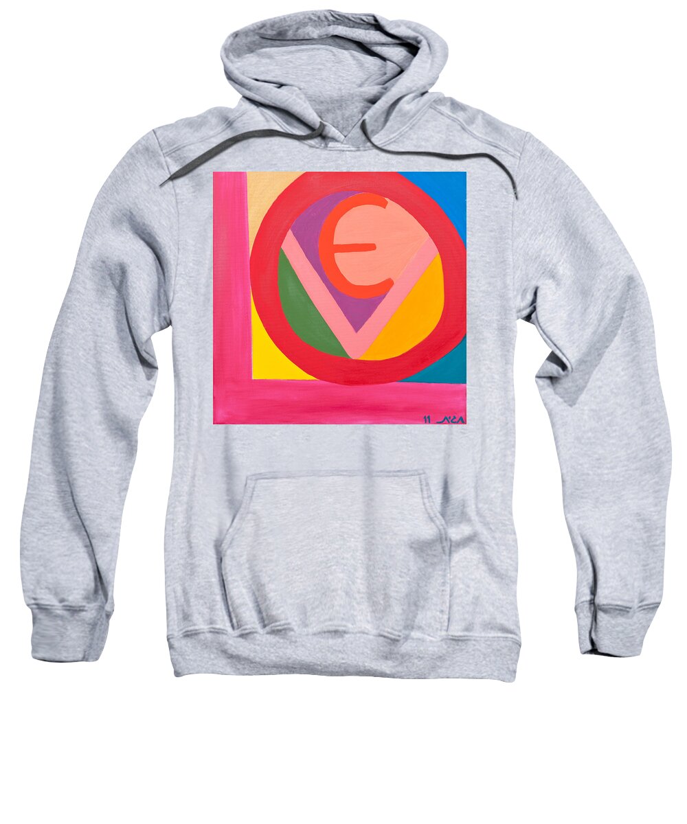 Love Sweatshirt featuring the painting Love art by Hagit Dayan