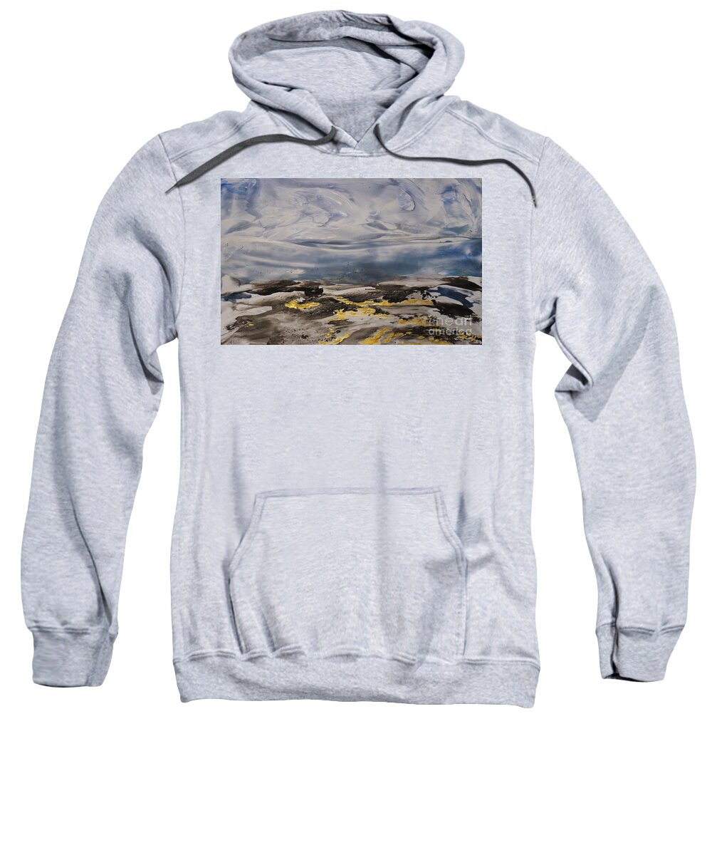 Water Sweatshirt featuring the painting Memory of the Georgian Bay by Heather Hennick