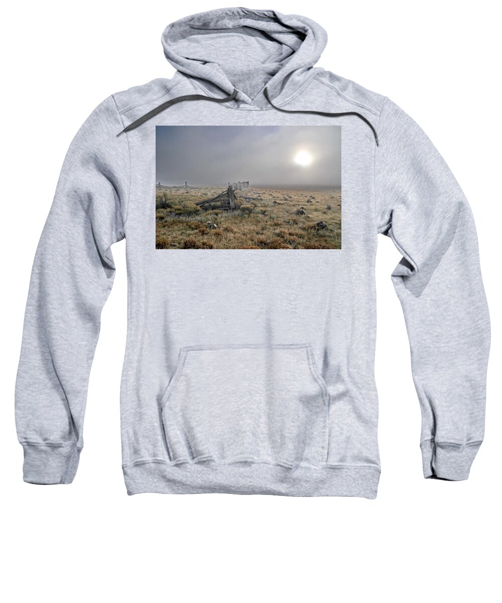 Eagle Nest Sweatshirt featuring the photograph Misty Sunrise by Ron Weathers