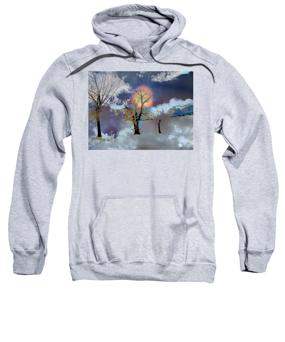 Abstract Sweatshirt featuring the photograph November Moon by Lenore Senior