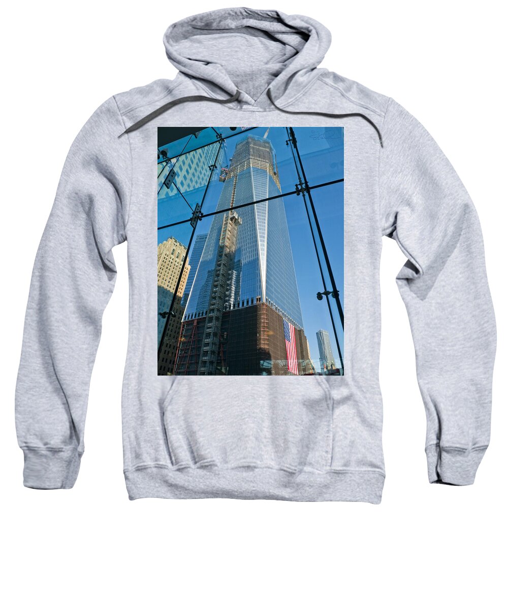Nyc Sweatshirt featuring the photograph One WTC Rising by S Paul Sahm