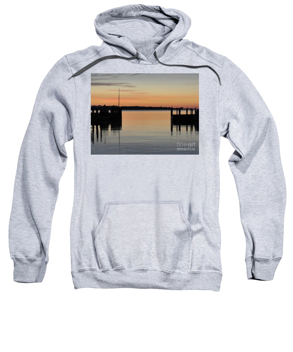 River Sweatshirt featuring the photograph Orange September River by Meandering Photography