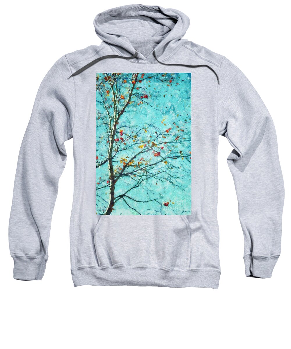 Tree Sweatshirt featuring the digital art Parsi-Parla - d01d03 by Variance Collections
