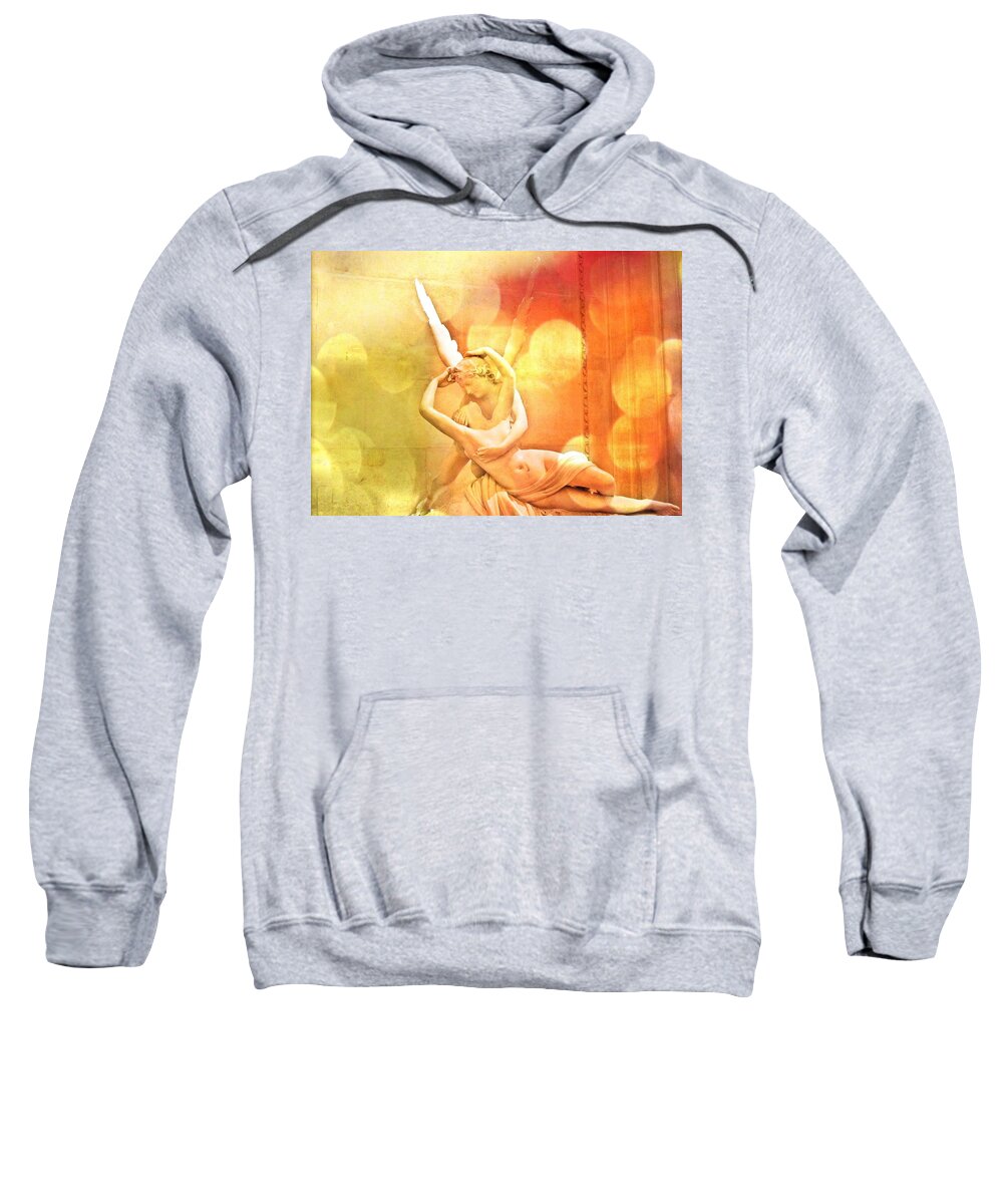 Psyche Revived By Cupid's Kiss Sweatshirt featuring the photograph Psyche Revived by Cupid's Kiss by Marianna Mills
