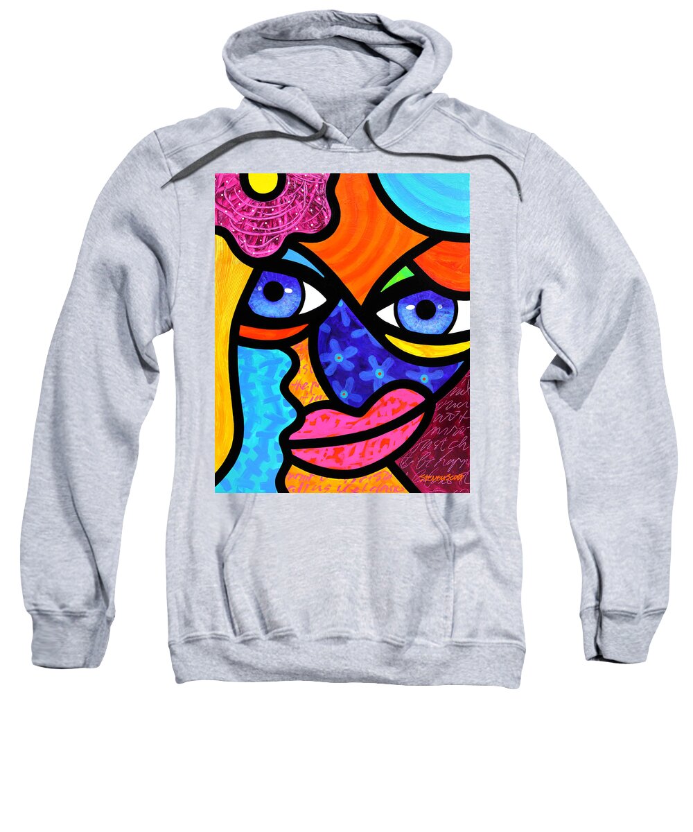 Abstract Sweatshirt featuring the painting Pull Yourself Together by Steven Scott