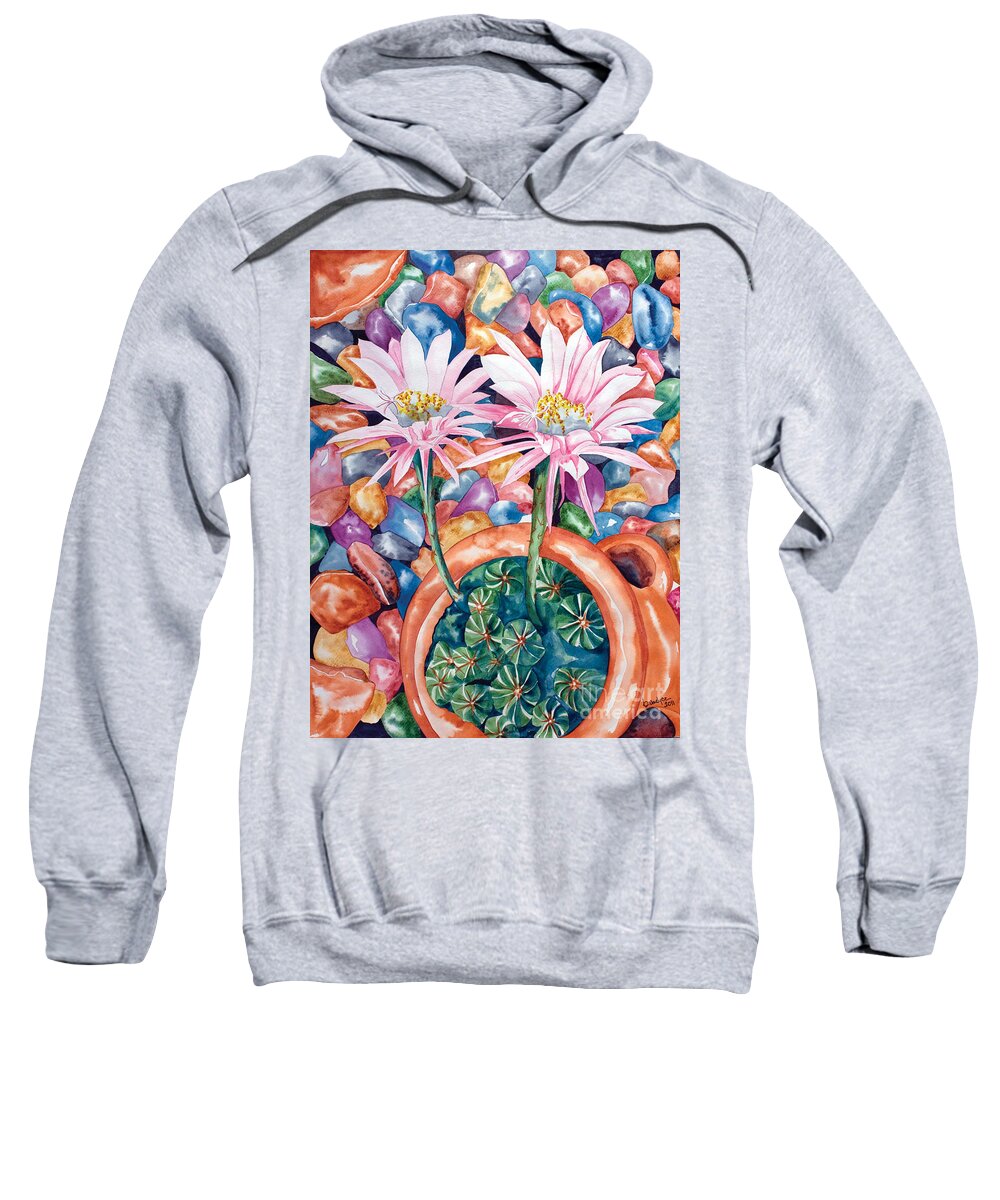 Flower.floral Sweatshirt featuring the painting Queen of the Night III by Kandyce Waltensperger