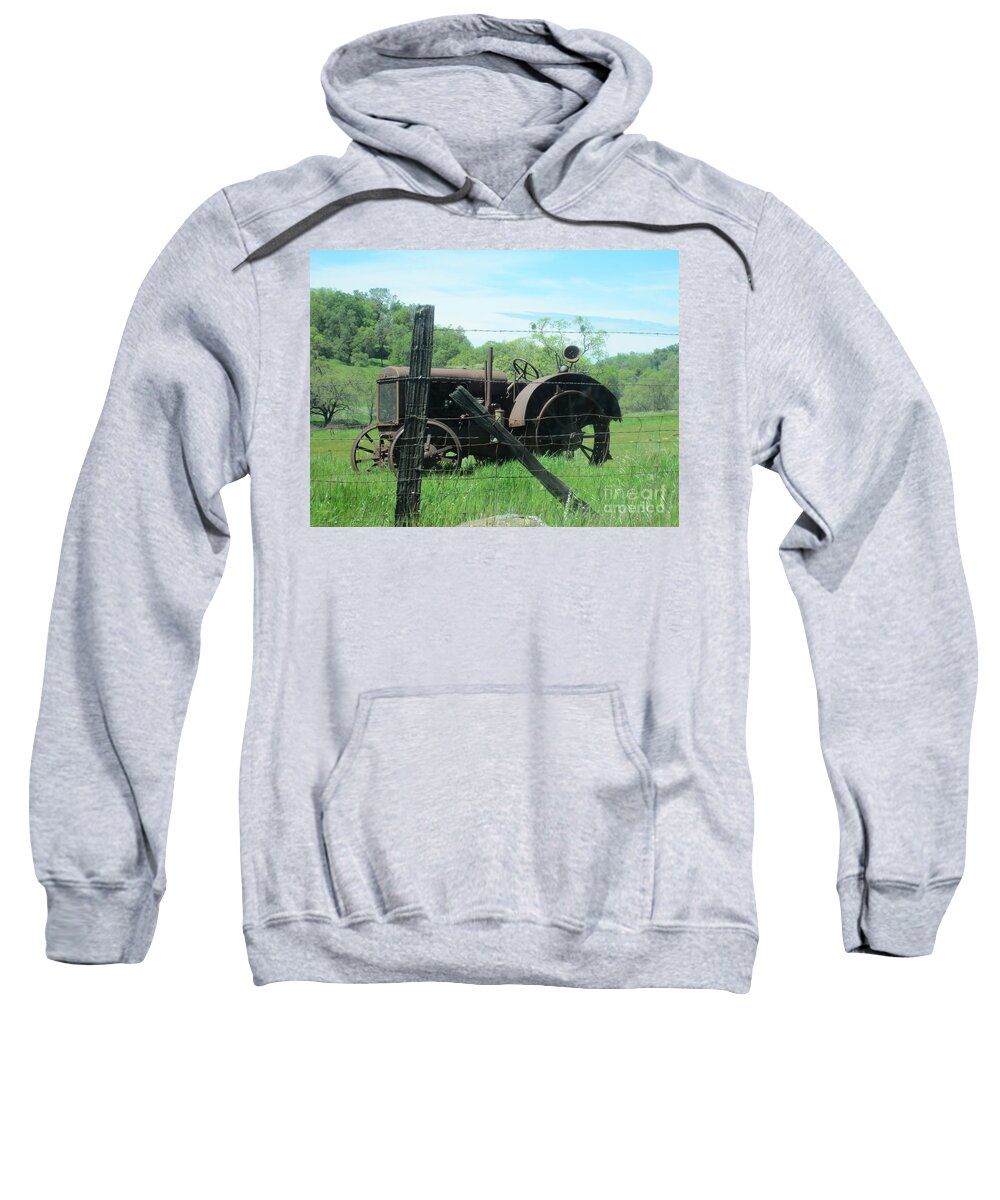 Tractor Sweatshirt featuring the photograph Retired by Laurianna Taylor