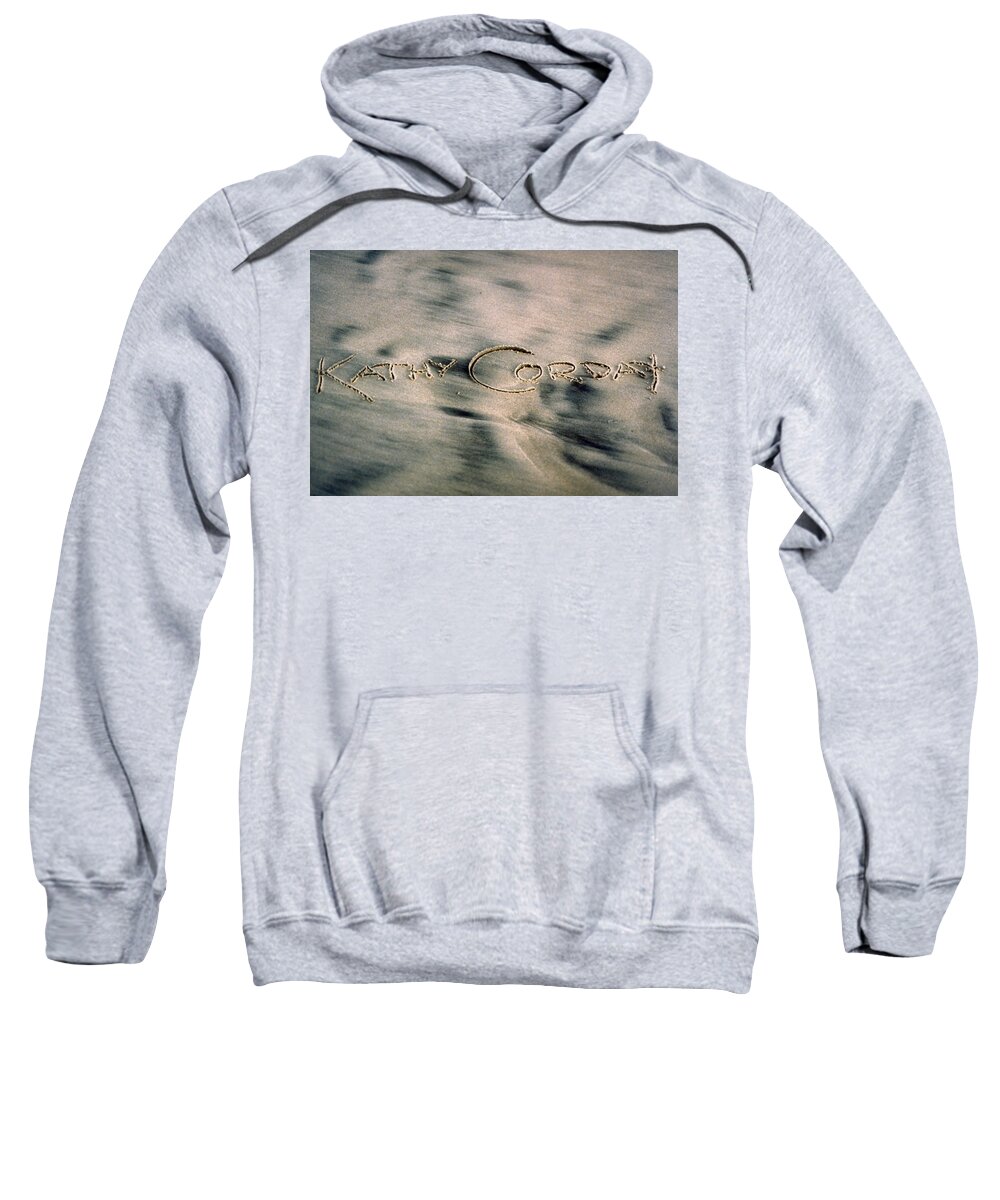Sand Sweatshirt featuring the photograph SandScript by Kathy Corday