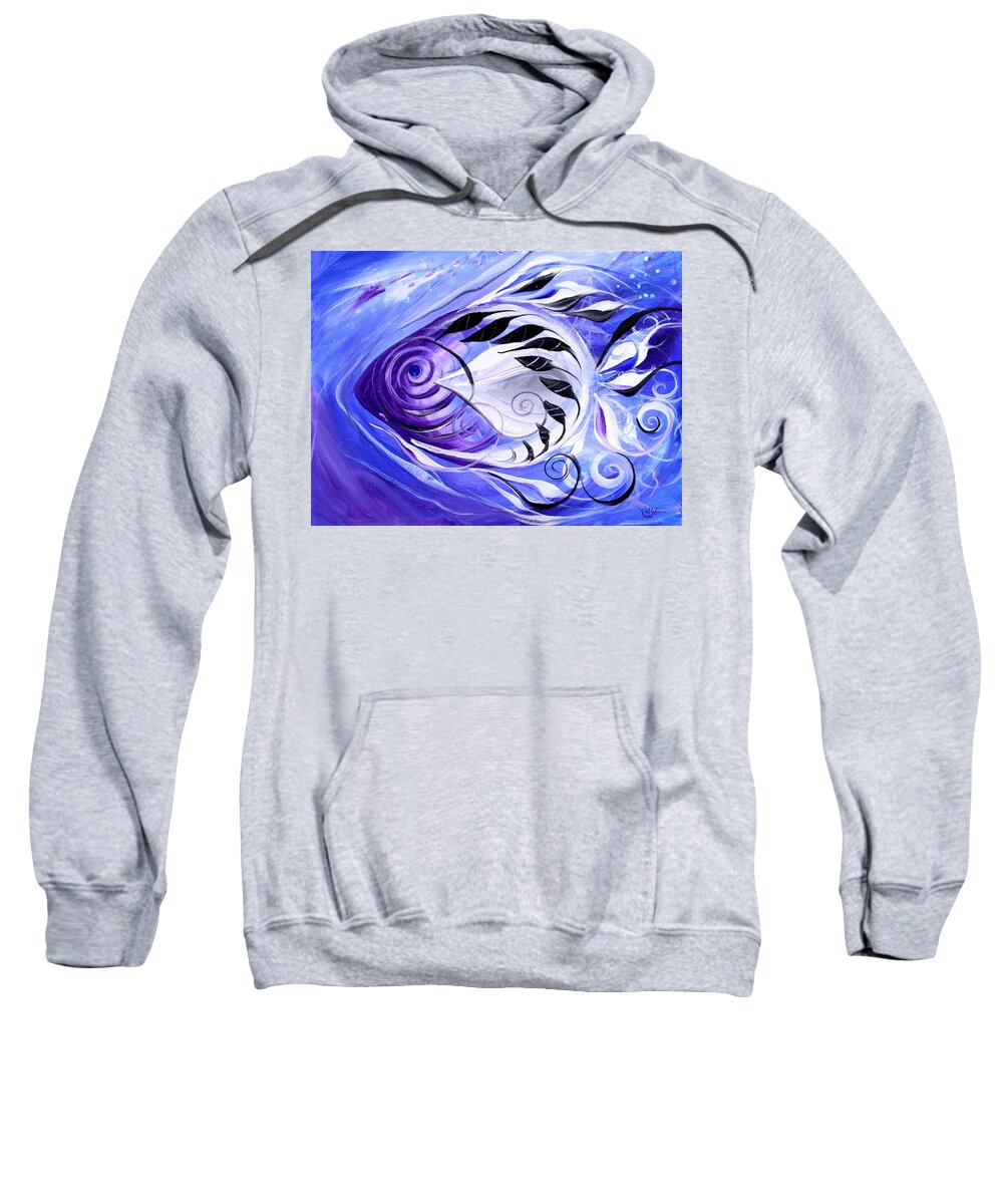 Fish Paintings Sweatshirt featuring the painting Singularis by J Vincent Scarpace