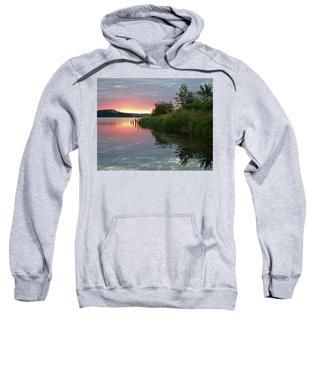 Sunrise Sweatshirt featuring the photograph South Bay Sunrise by Jeff Galbraith