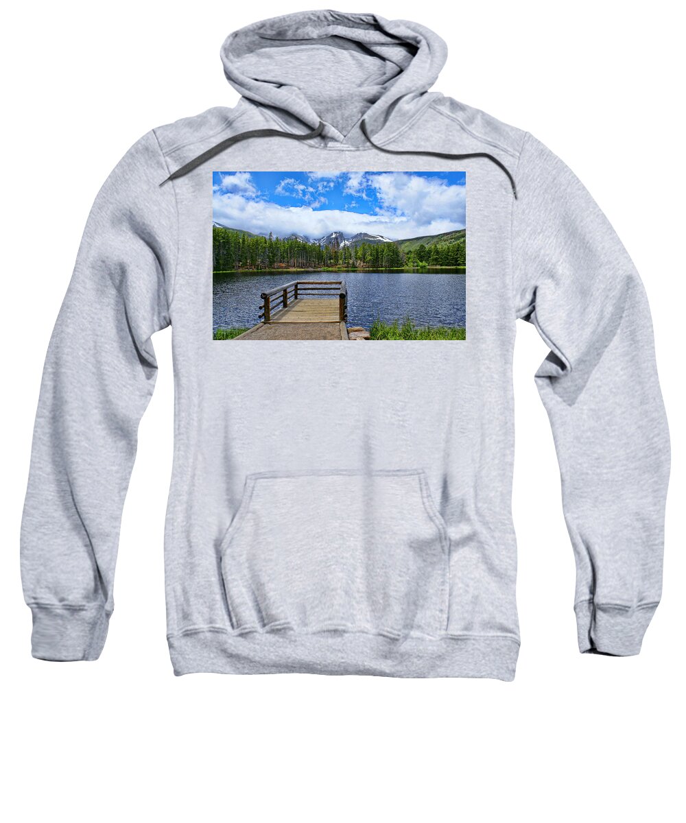 Sprague Lake Sweatshirt featuring the photograph Sprague Lake by Alan Hutchins