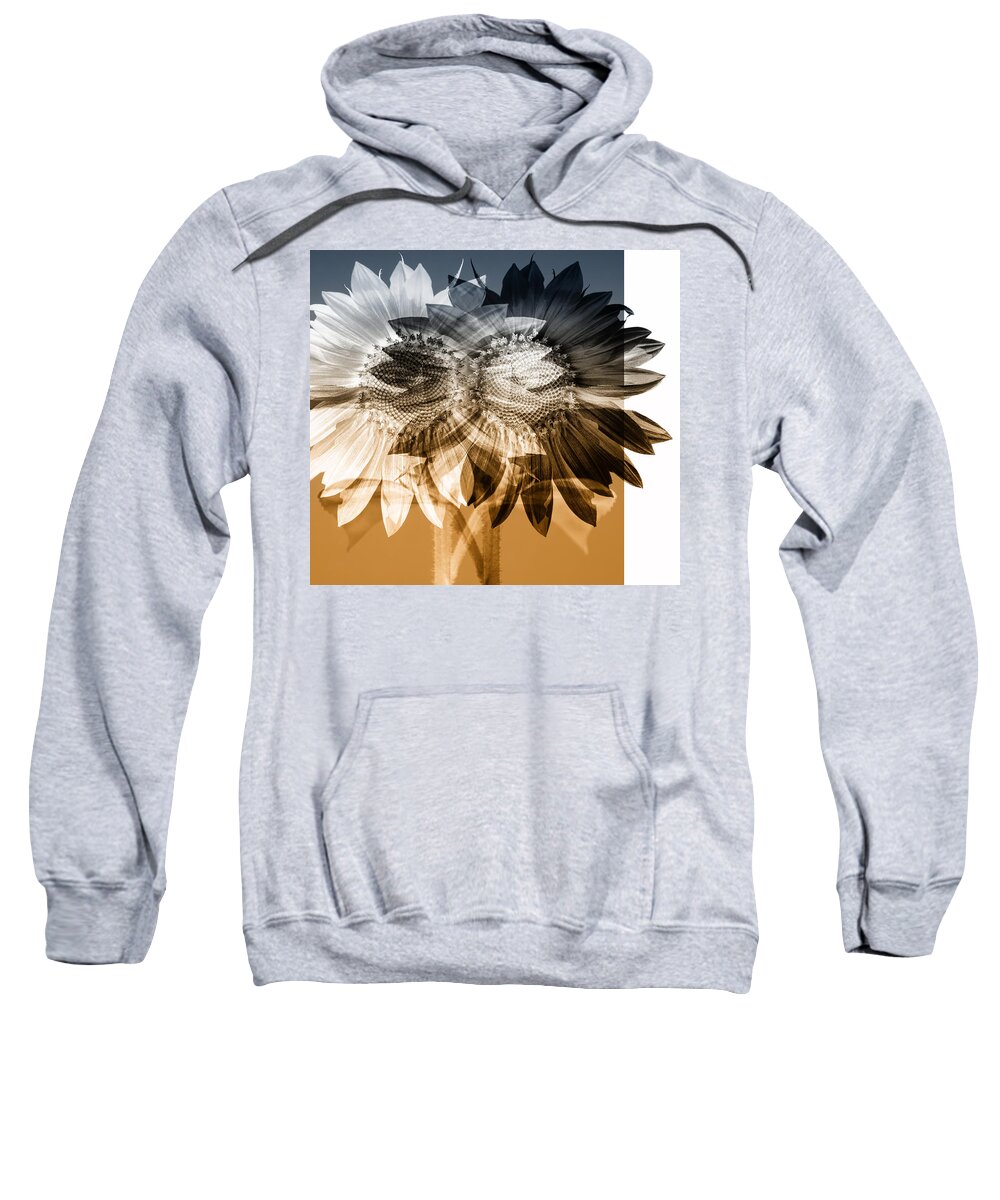 Flower Sweatshirt featuring the photograph Sunflower Abstract by Wayne Sherriff
