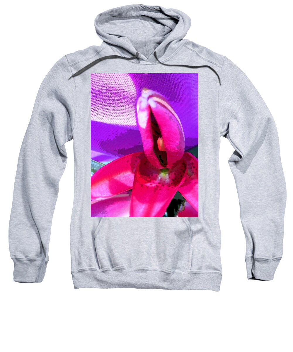 Flowers Sweatshirt featuring the photograph Three Petals Left To Open by Kym Backland