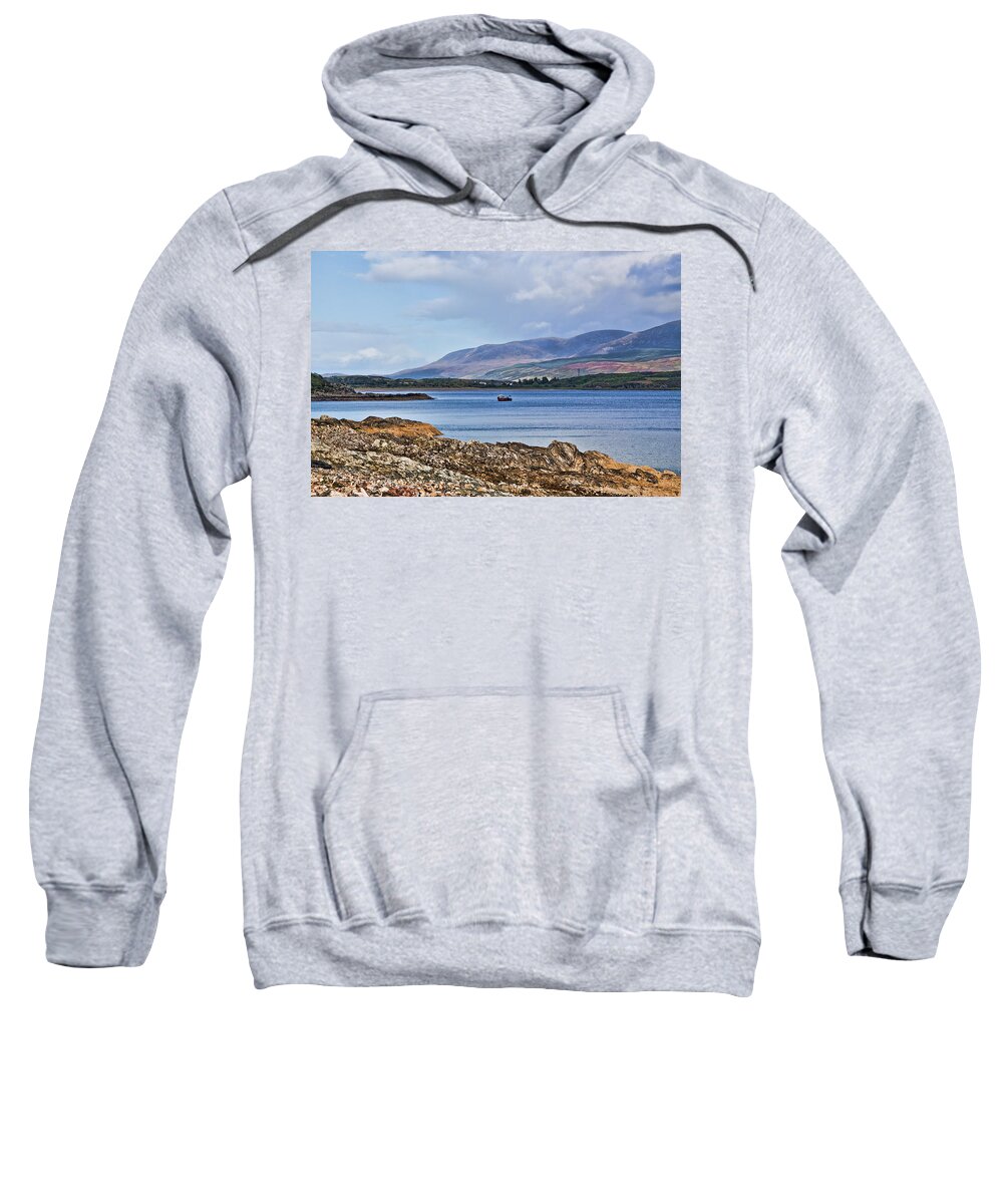 Isle Of Arran Sweatshirt featuring the photograph View of the Isle of Arran by Chris Thaxter