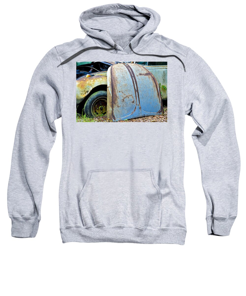 Vw Bug Sweatshirt featuring the photograph Volkswagen Hood by Carolyn Marshall