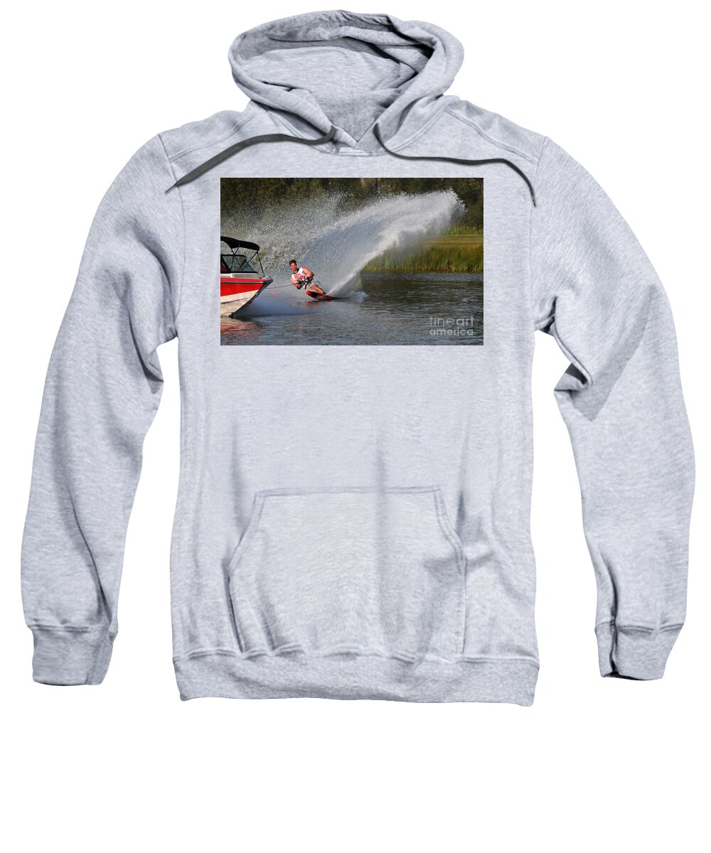 Water Skiing Sweatshirt featuring the photograph Water Skiing 11 by Vivian Christopher