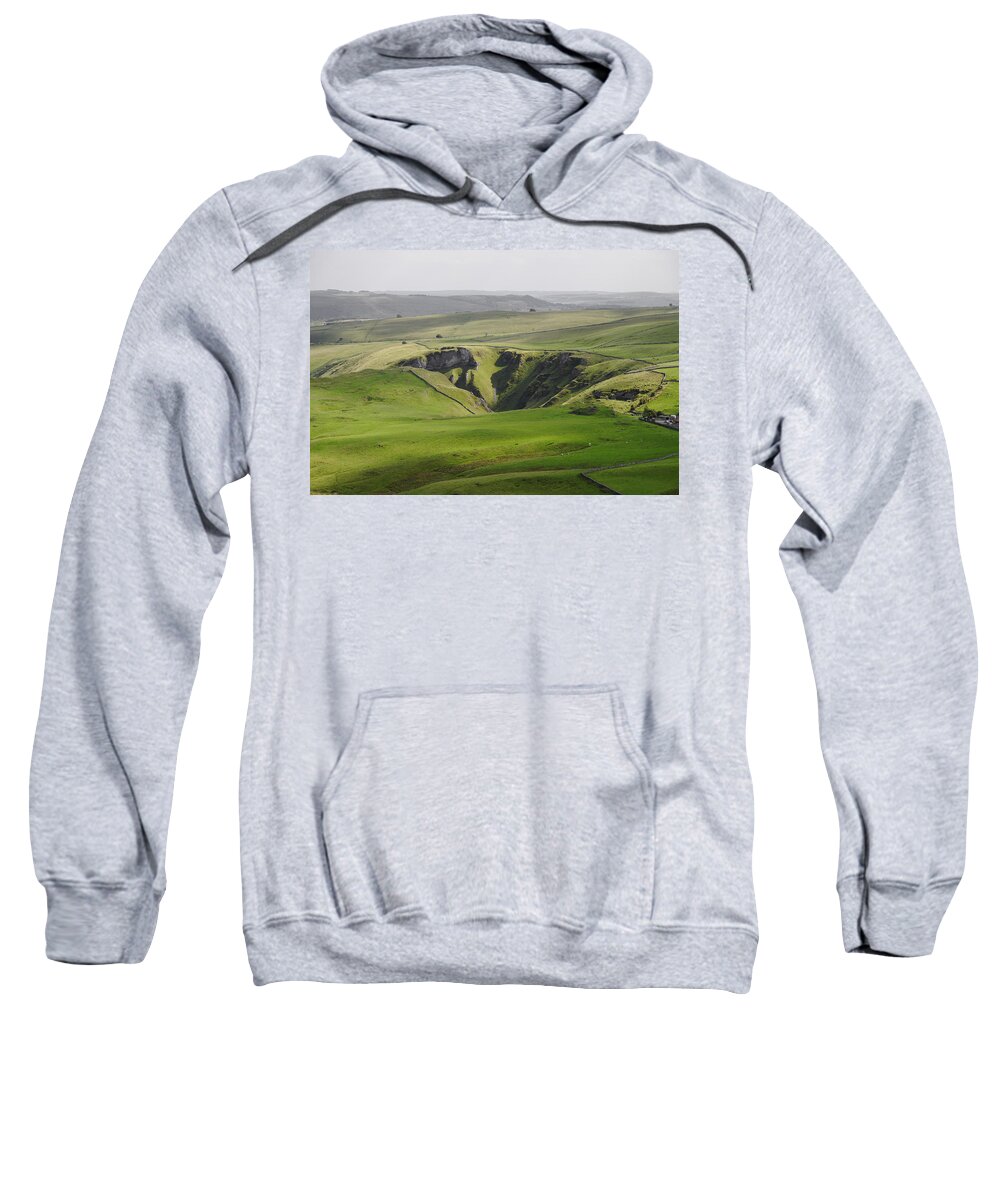 Countryside Sweatshirt featuring the photograph Winnats Pass from Mam Tor by Rod Johnson