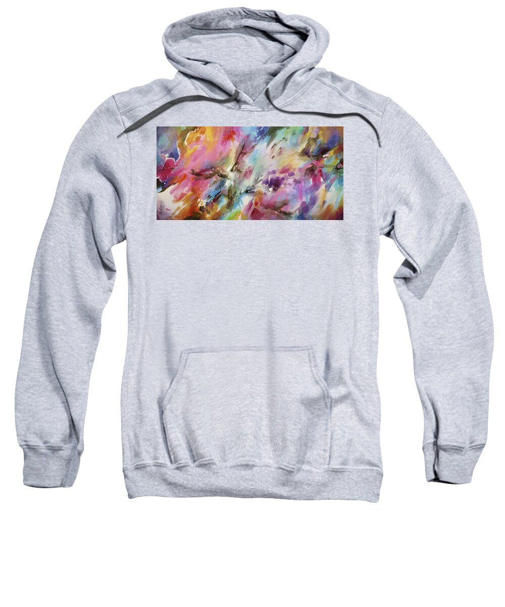 Abstract Sweatshirt featuring the painting ' Shifting Tide ' by Michael Lang