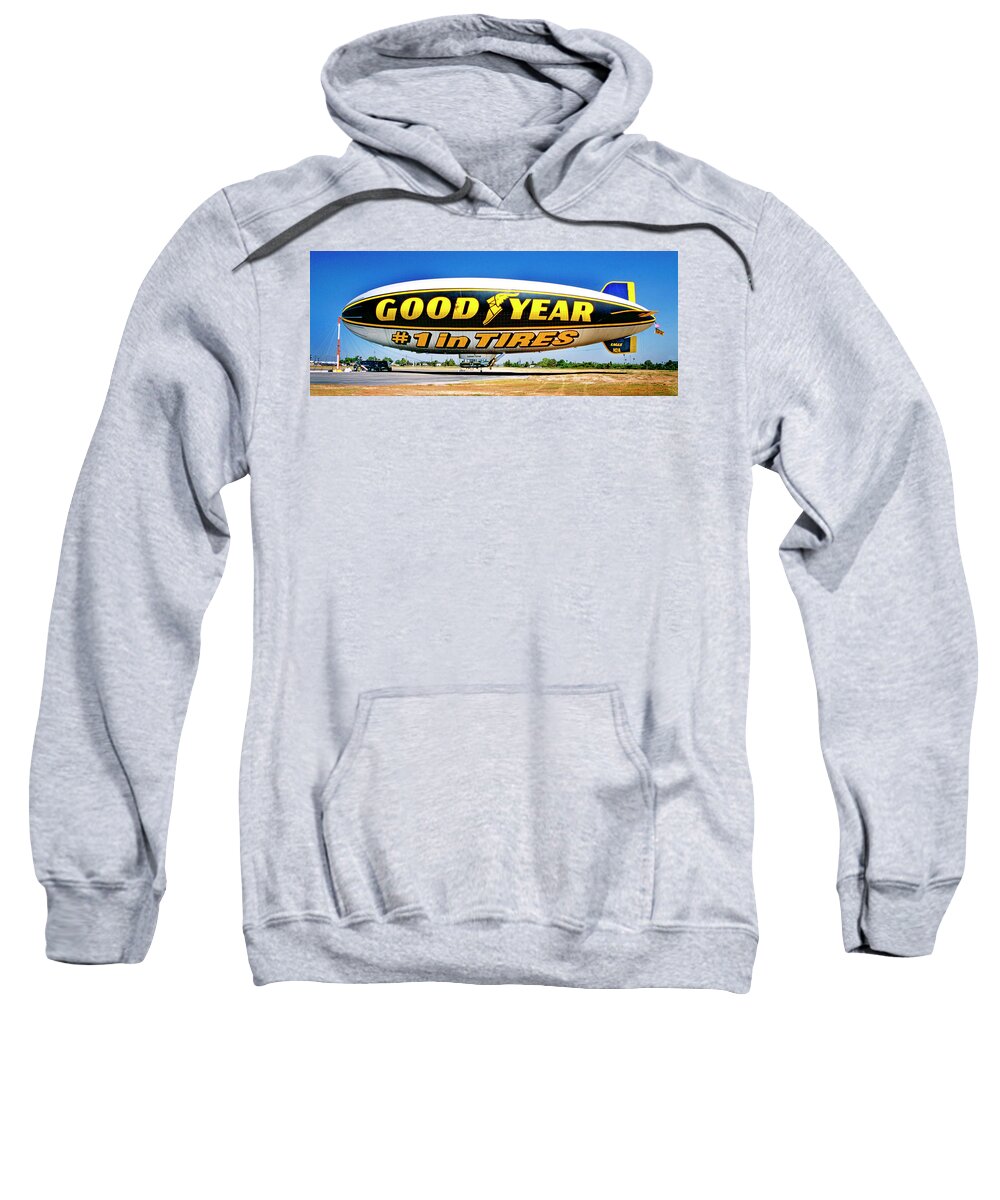 Goodyear Sweatshirt featuring the photograph My Goodyear Blimp Ride by Paul W Faust - Impressions of Light