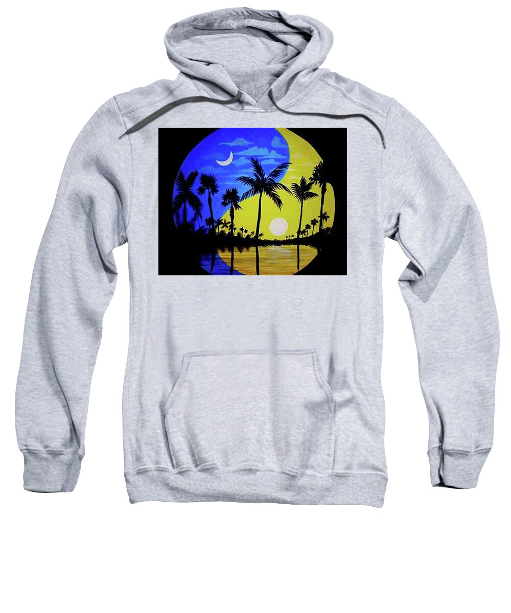 Moon Sweatshirt featuring the painting Badmoon #1 by Robert Francis