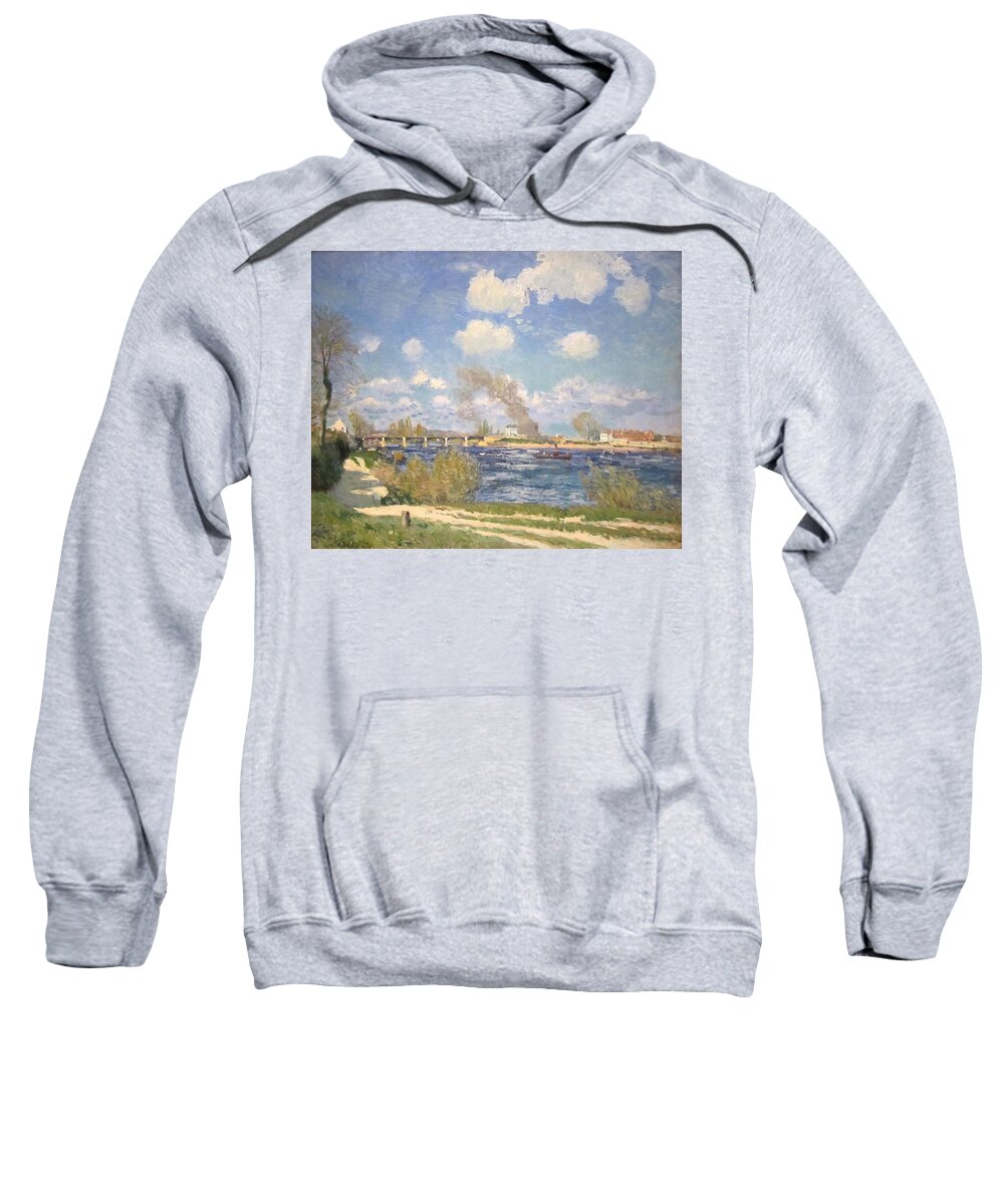 Bougival Sweatshirt featuring the painting Bougival #1 by MotionAge Designs