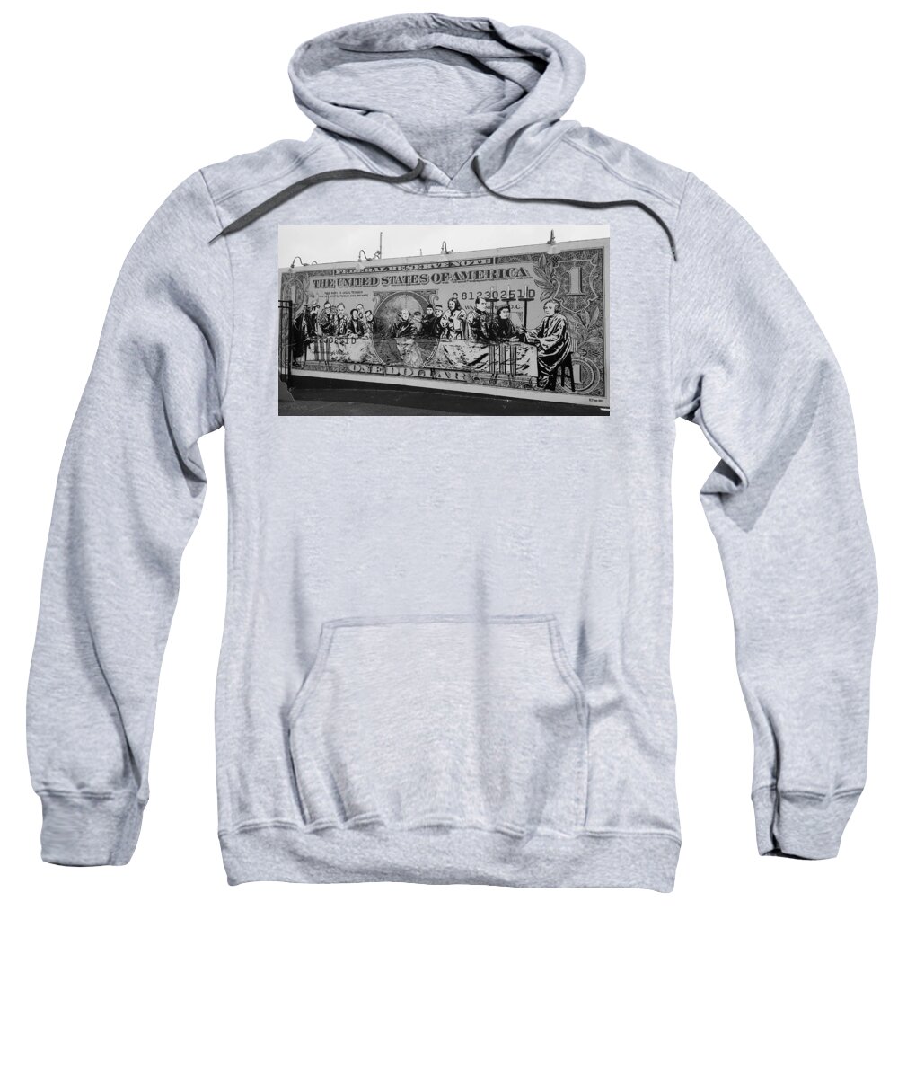 Mural Sweatshirt featuring the photograph 1 Bw by Rob Hans