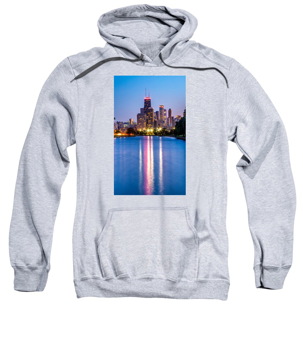 Chicago Sweatshirt featuring the photograph Chicago Lakefront #1 by Lev Kaytsner