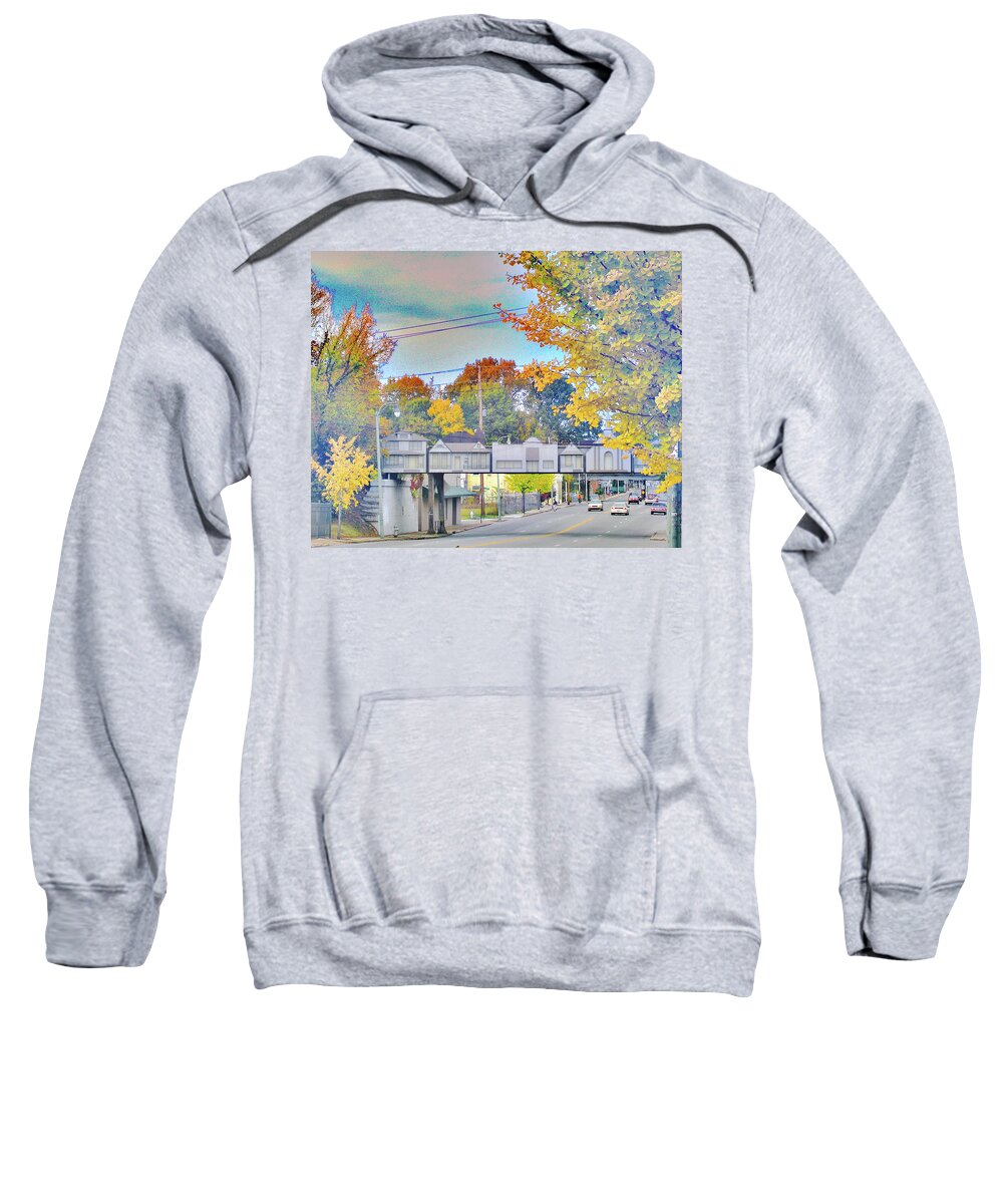 Memphis Sweatshirt featuring the digital art Cooper Young Trestle #1 by Lizi Beard-Ward