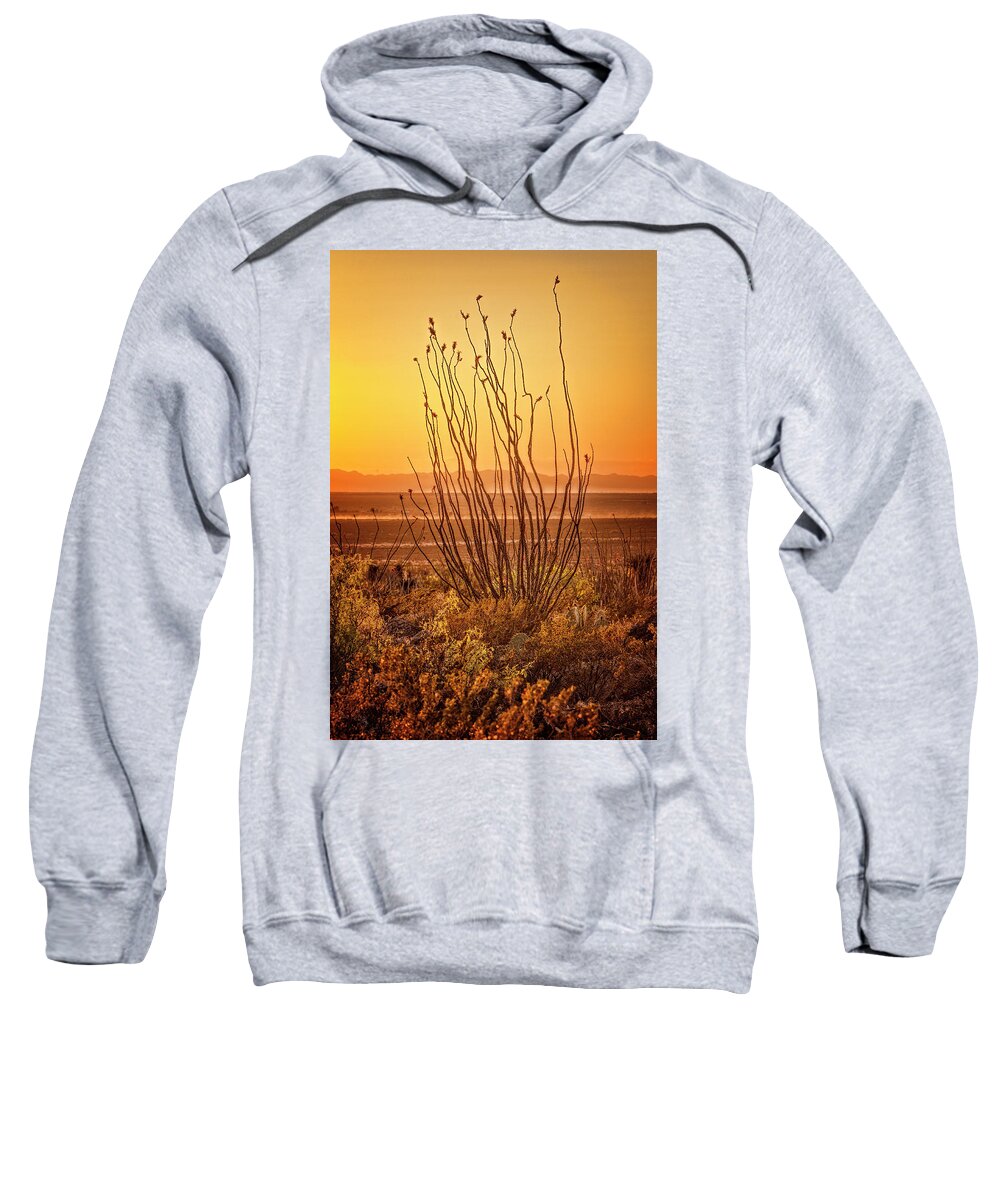 Apache Country Sweatshirt featuring the photograph Dog Canyon Sunset #1 by Diana Powell