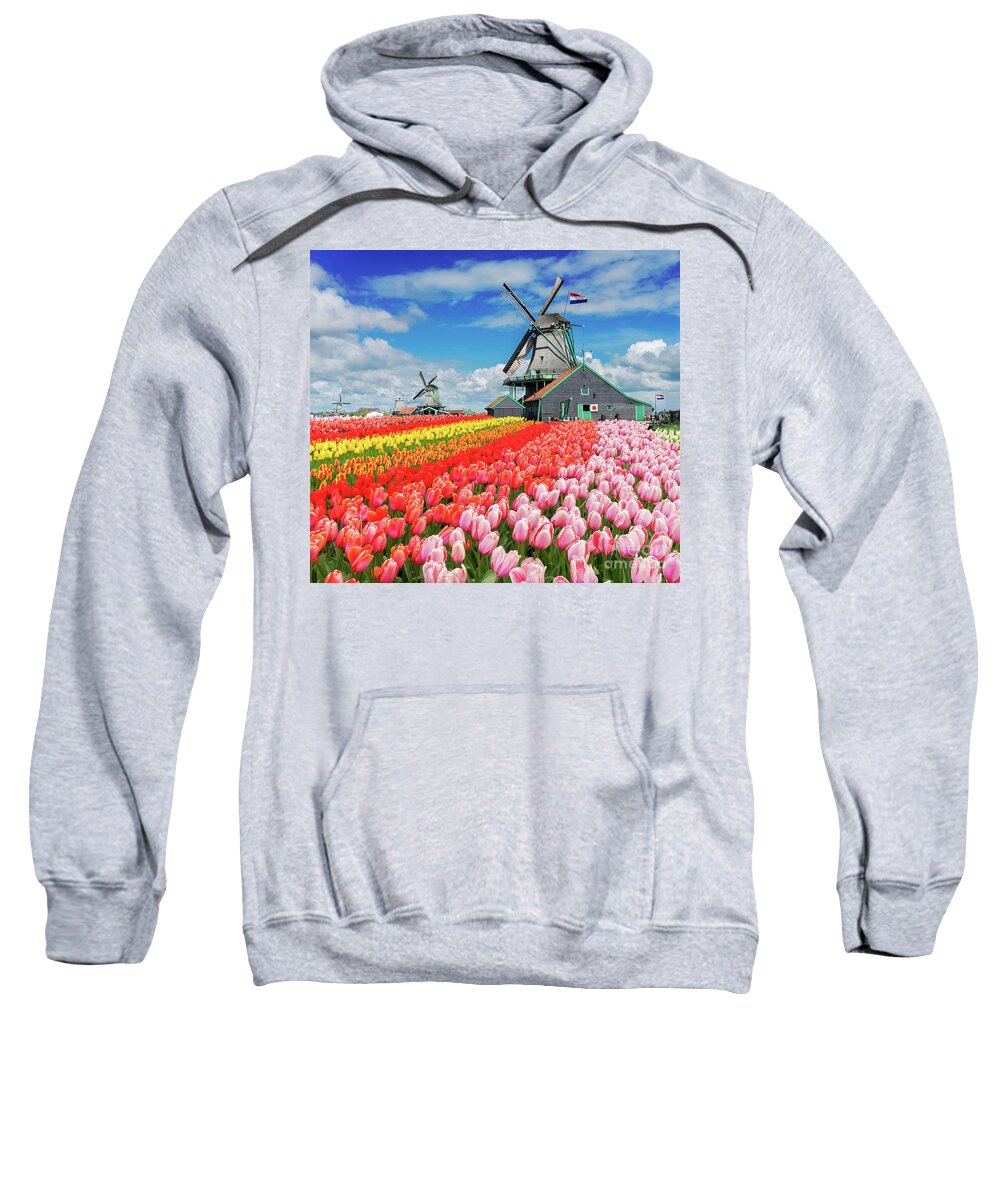 Amsterdam Sweatshirt featuring the photograph Dutch Windmills by Anastasy Yarmolovich